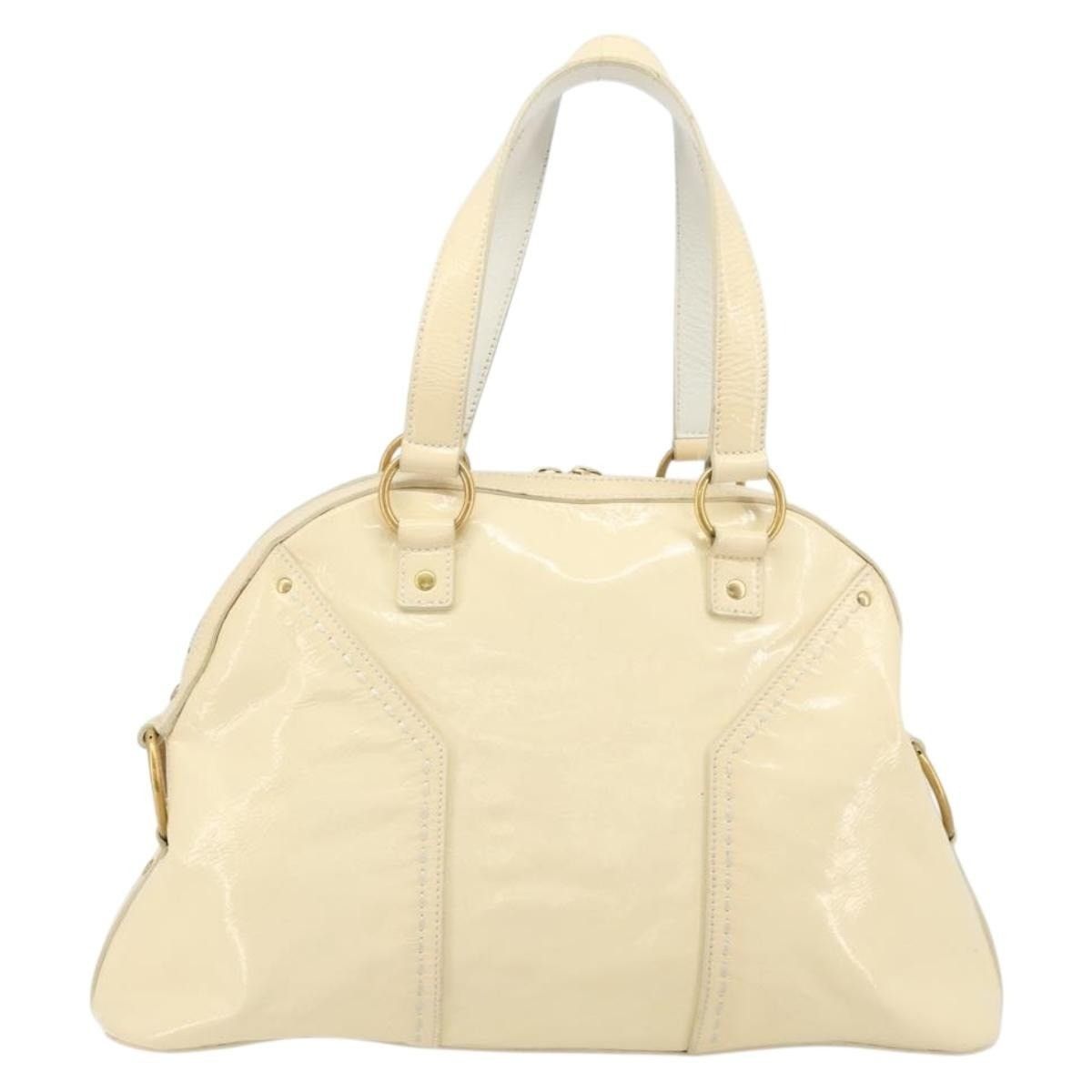 Saint Laurent Paris Saint Laurent Patent Leather Muse Toe Handbag Ivory Size ONE SIZE - 2 Thumbnail