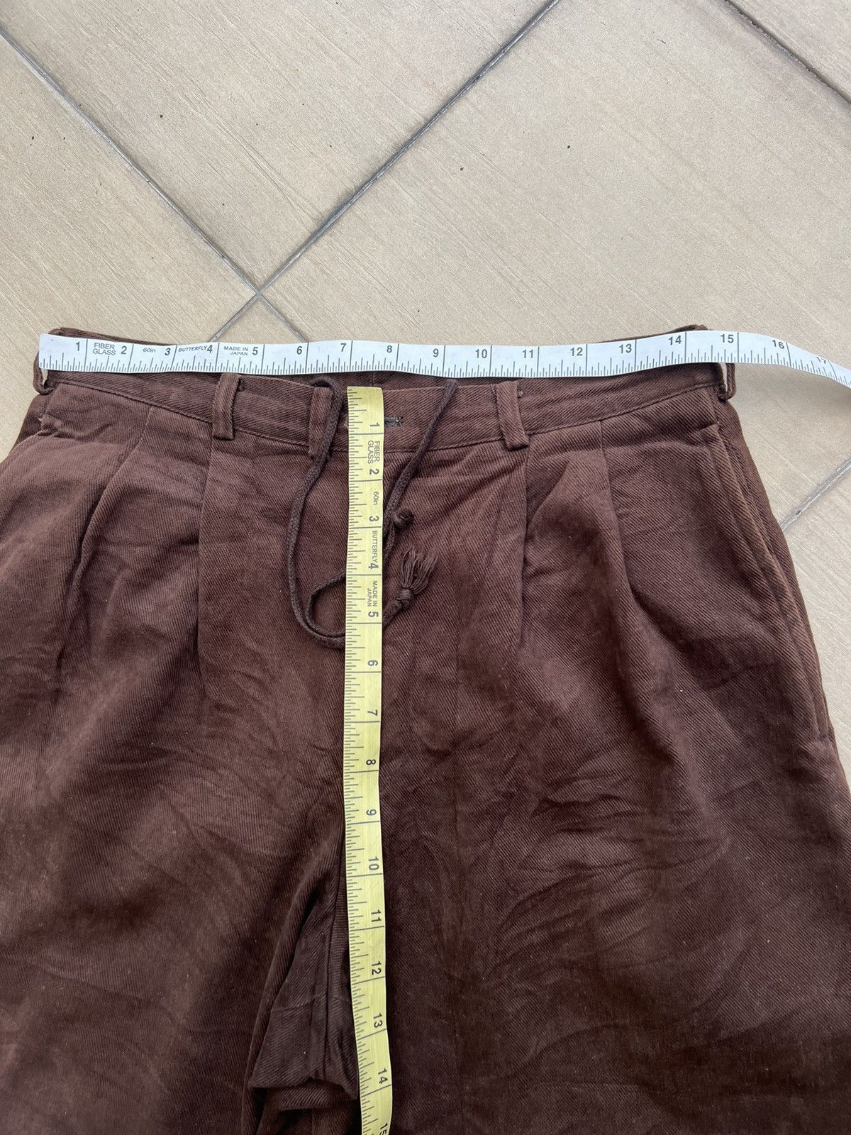 Mademoiselle Non Non Papas Japan X Tessuti Sondrio Baggy Gabardine Trouser Pant Size US 29 - 3 Thumbnail