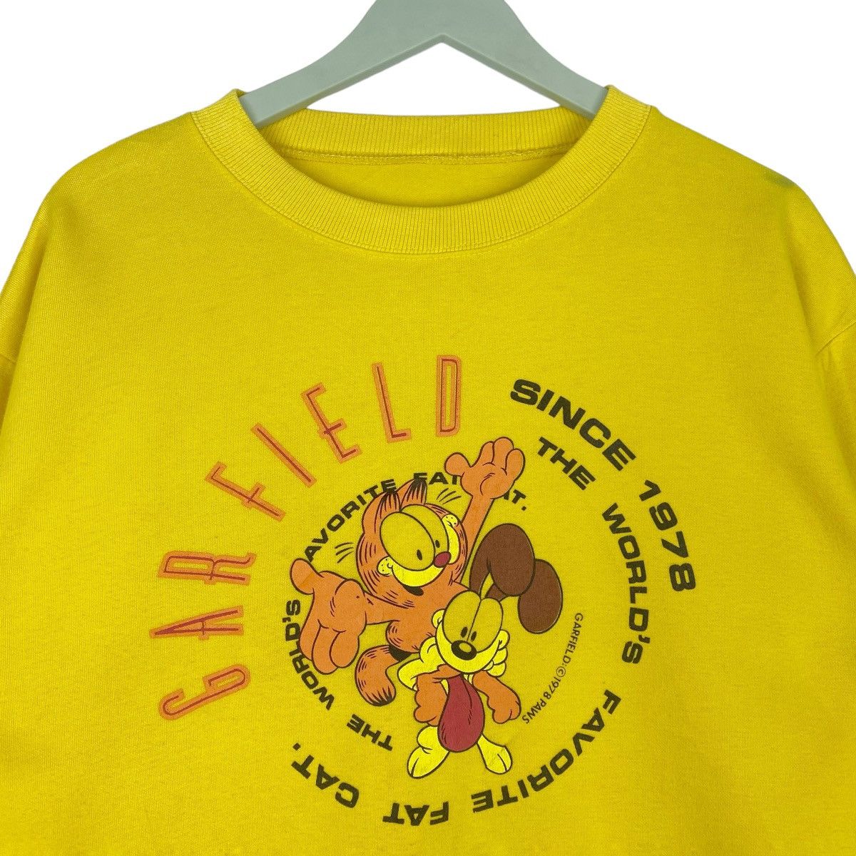 Other Garfield Sweatshirt Yellow Crewneck Pullover Jumper Size US M / EU 48-50 / 2 - 2 Thumbnail