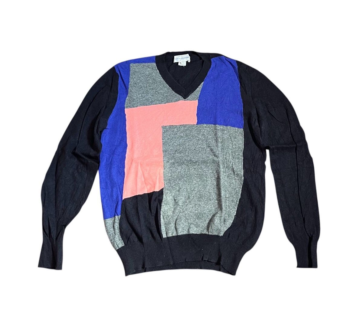Comme des Garcons Vintage CDG SHIRT abstract rectangle boxy wool sweater Size US M / EU 48-50 / 2 - 1 Thumbnail