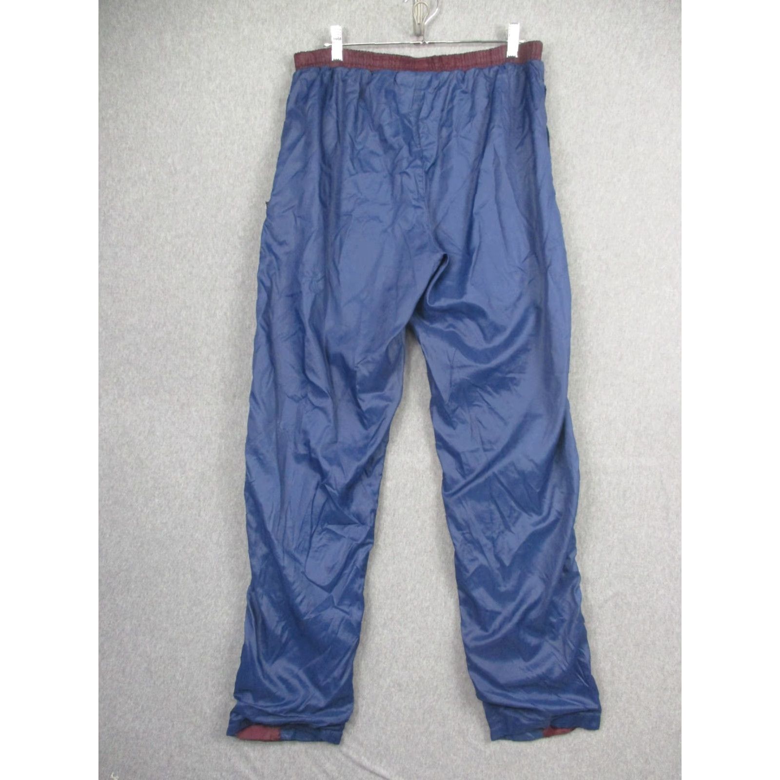 Adidas VINTAGE Adidas Pants Mens XL Blue Maroon Nylon Track Drawstring Lined 3 Stripes Pockets Size US 36 / EU 52 - 5 Thumbnail