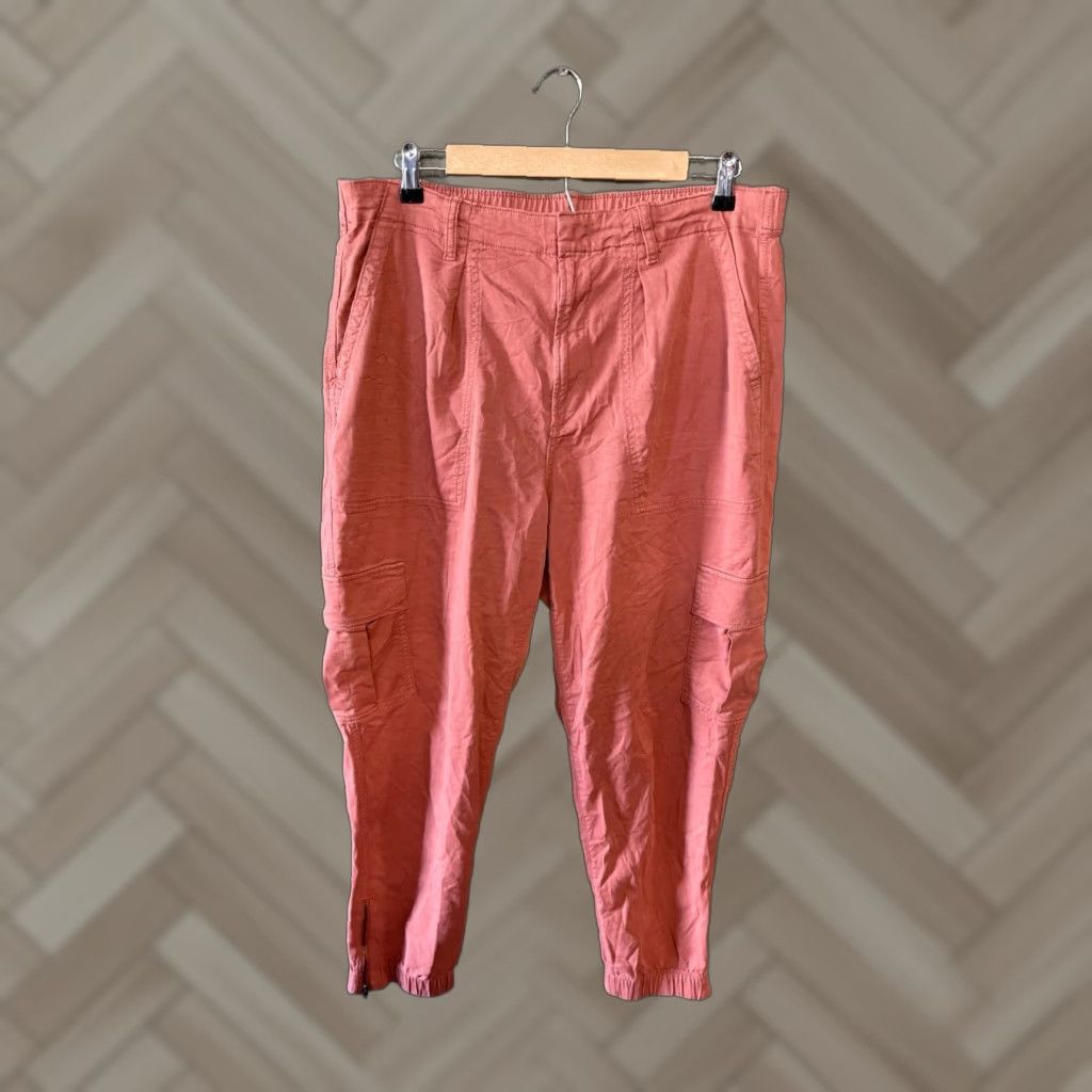 Gap VINTAGE Gap Womens Salmon Cargo Jogger Pants Size 16 Size 38" / US 16 / IT 52 - 1 Thumbnail