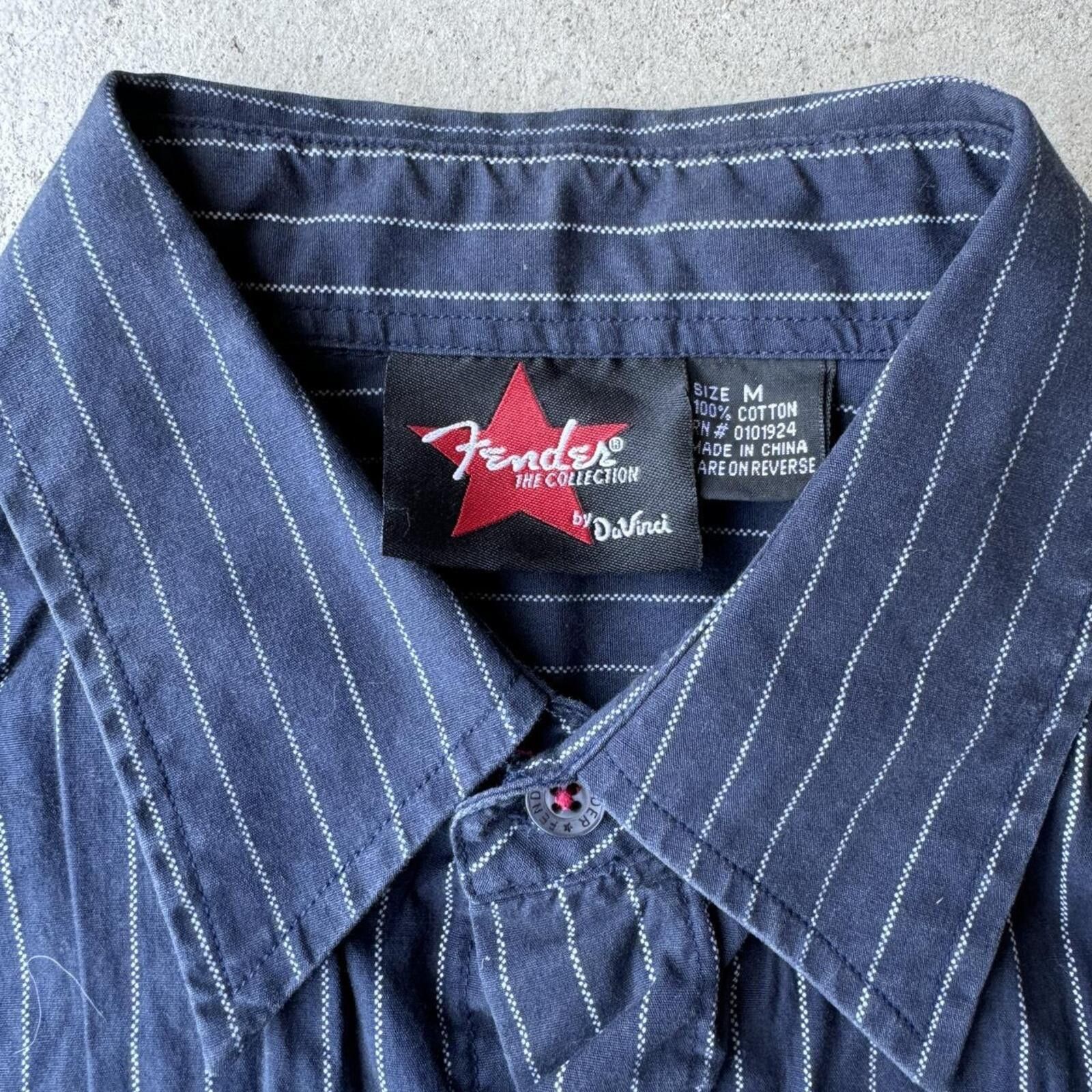 Fender Vintage 90s y2k Fender Hot Rod Pinstripe Button Up Shirt Size US M / EU 48-50 / 2 - 5 Thumbnail