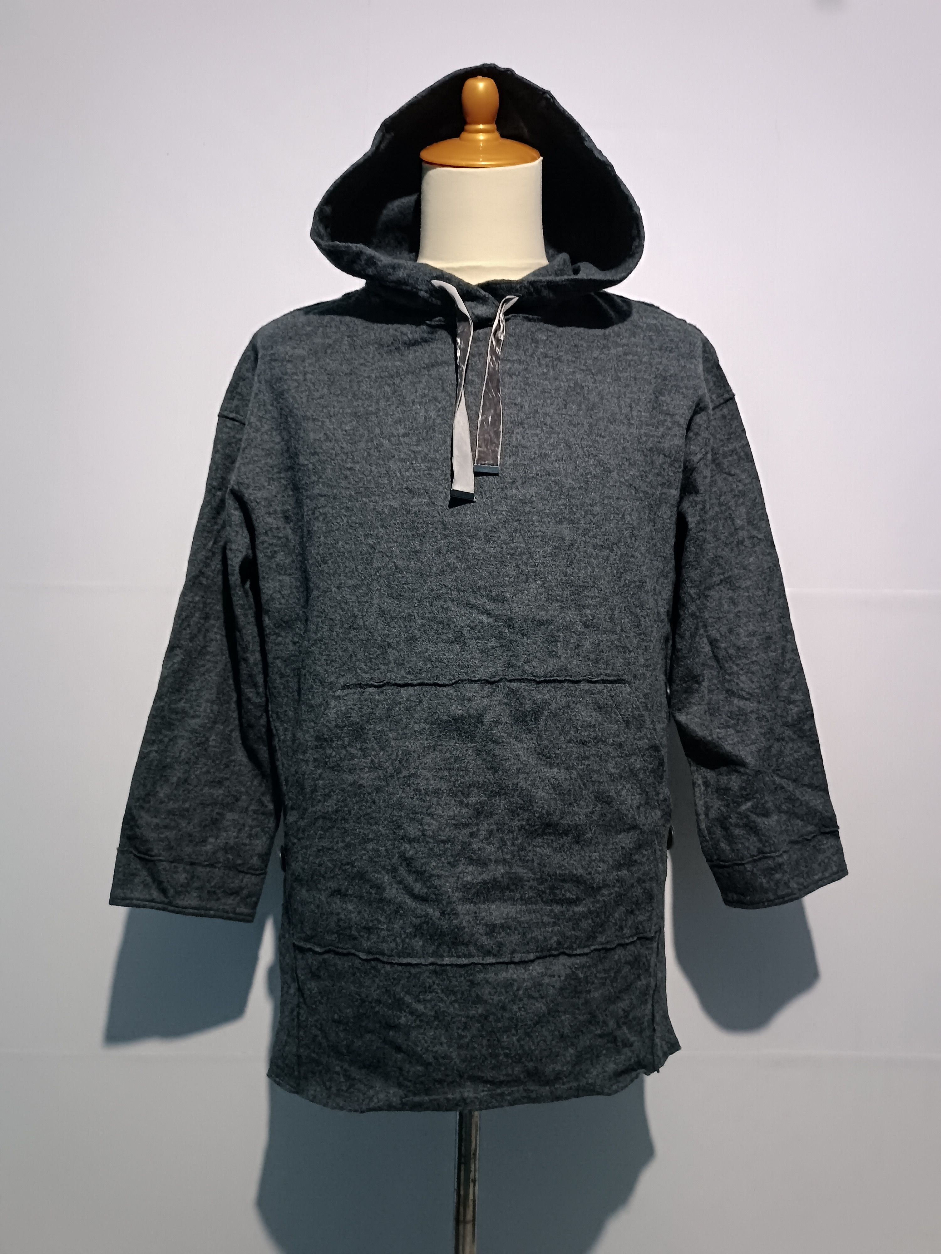 Japanese Brand Asymmetrical Hoodie 3/4 Sleeve Gray Size US L / EU 52-54 / 3 - 6 Thumbnail