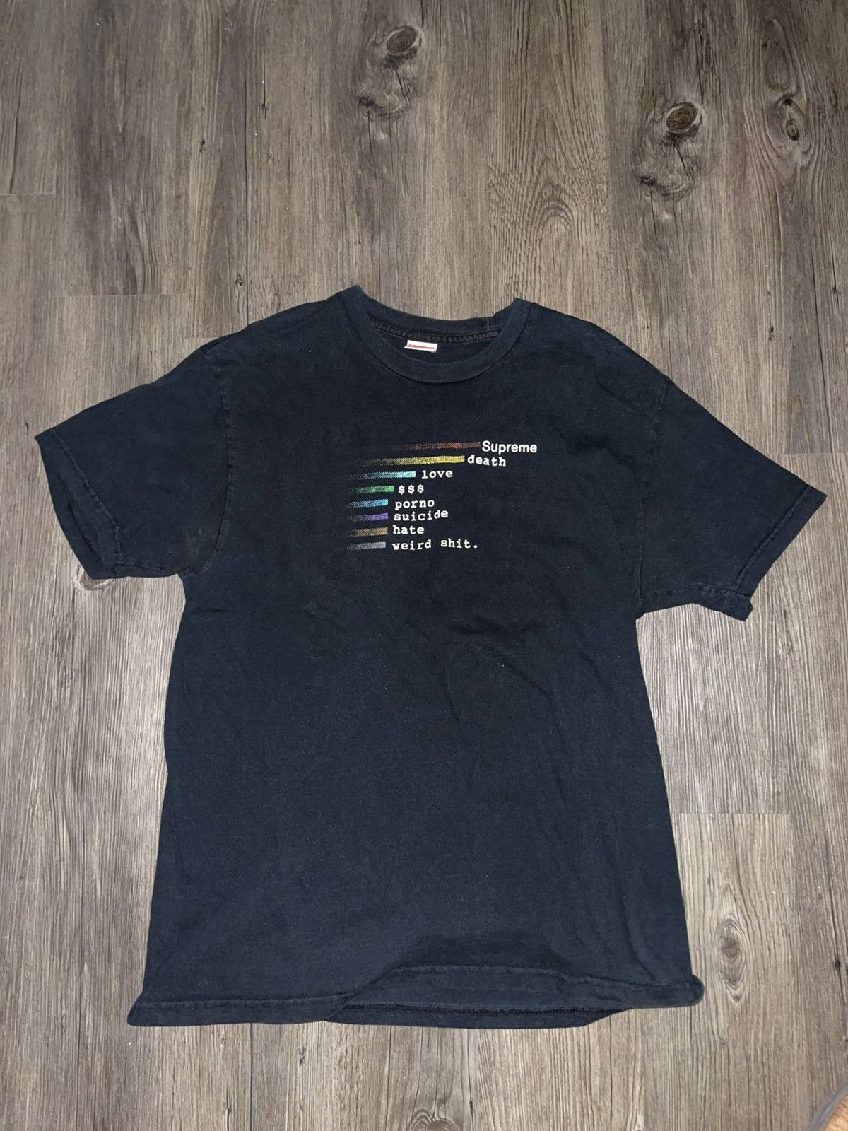 Supreme Supreme Chart Tee Black Large Lil Uzi New Patek