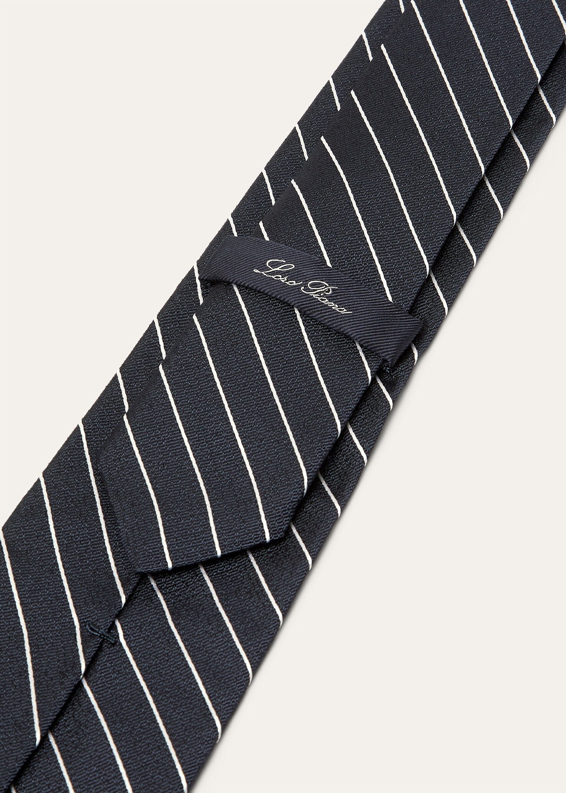 Loro Piana os11x0426 FAQ9151 Size: OS / Yale Tie in Blue Navy Size ONE SIZE - 2 Thumbnail