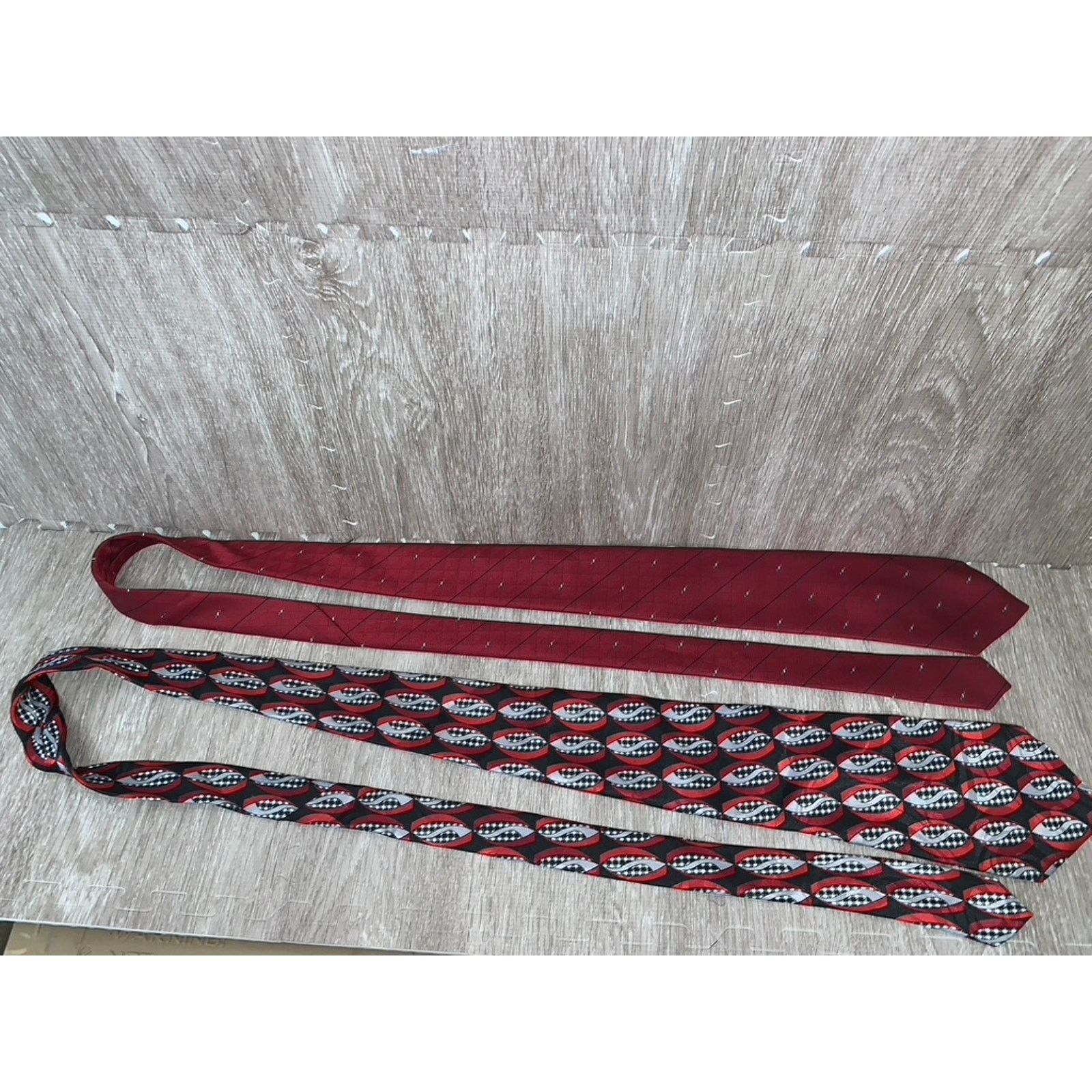 The Unbranded Brand Vintage Necktie Set 3pc Geometric Artistic Design Men's Size ONE SIZE - 6 Thumbnail