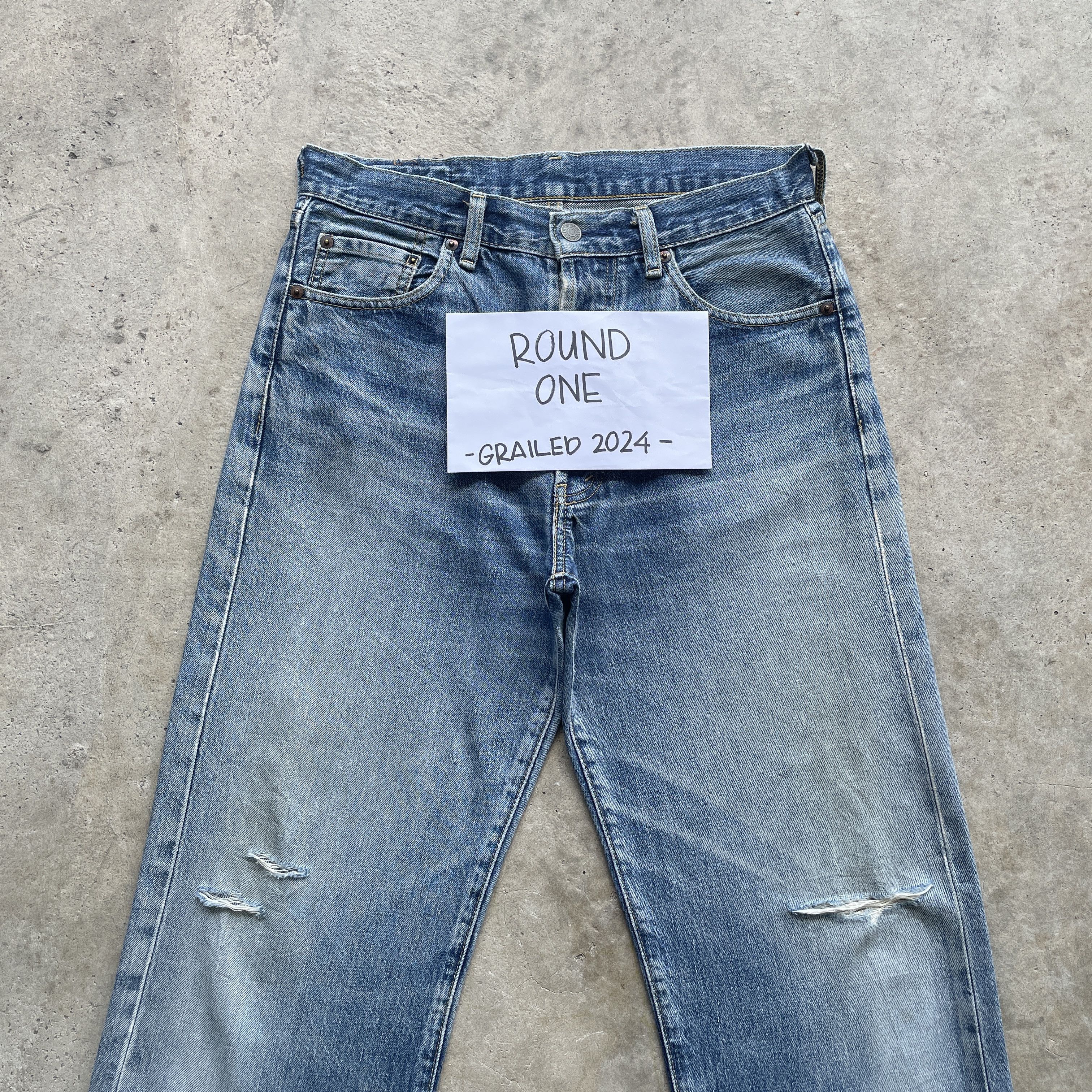 Levi's VINTAGE LEVI’S 503B FADED JEANS REDLINE DISTRESSED PANTS W30 Size US 30 / EU 46 - 3 Thumbnail