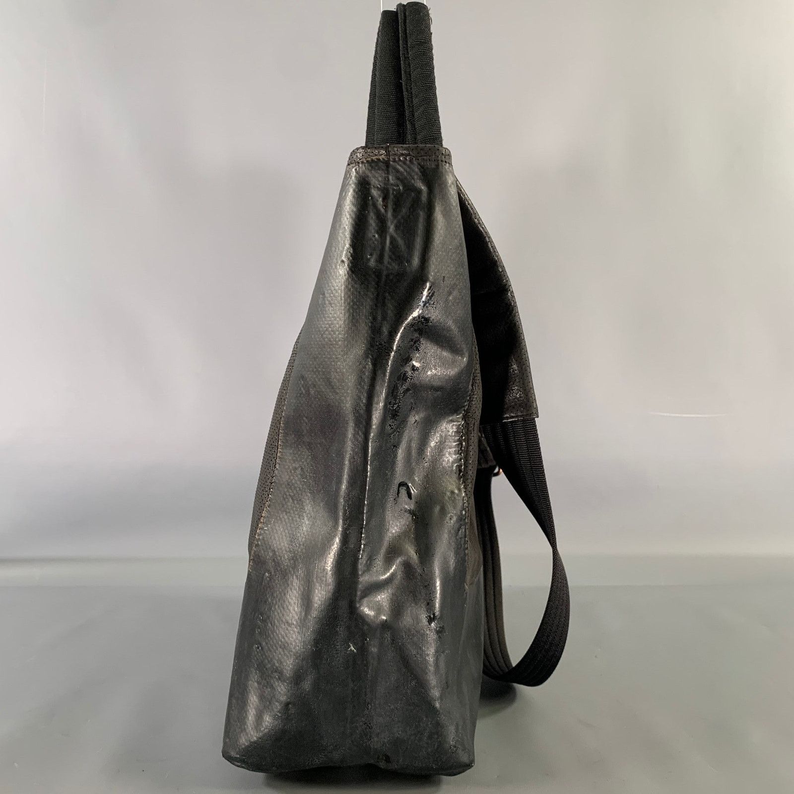Other OXS Black Solid Leather Cross Body Tote Bag Size ONE SIZE - 3 Thumbnail