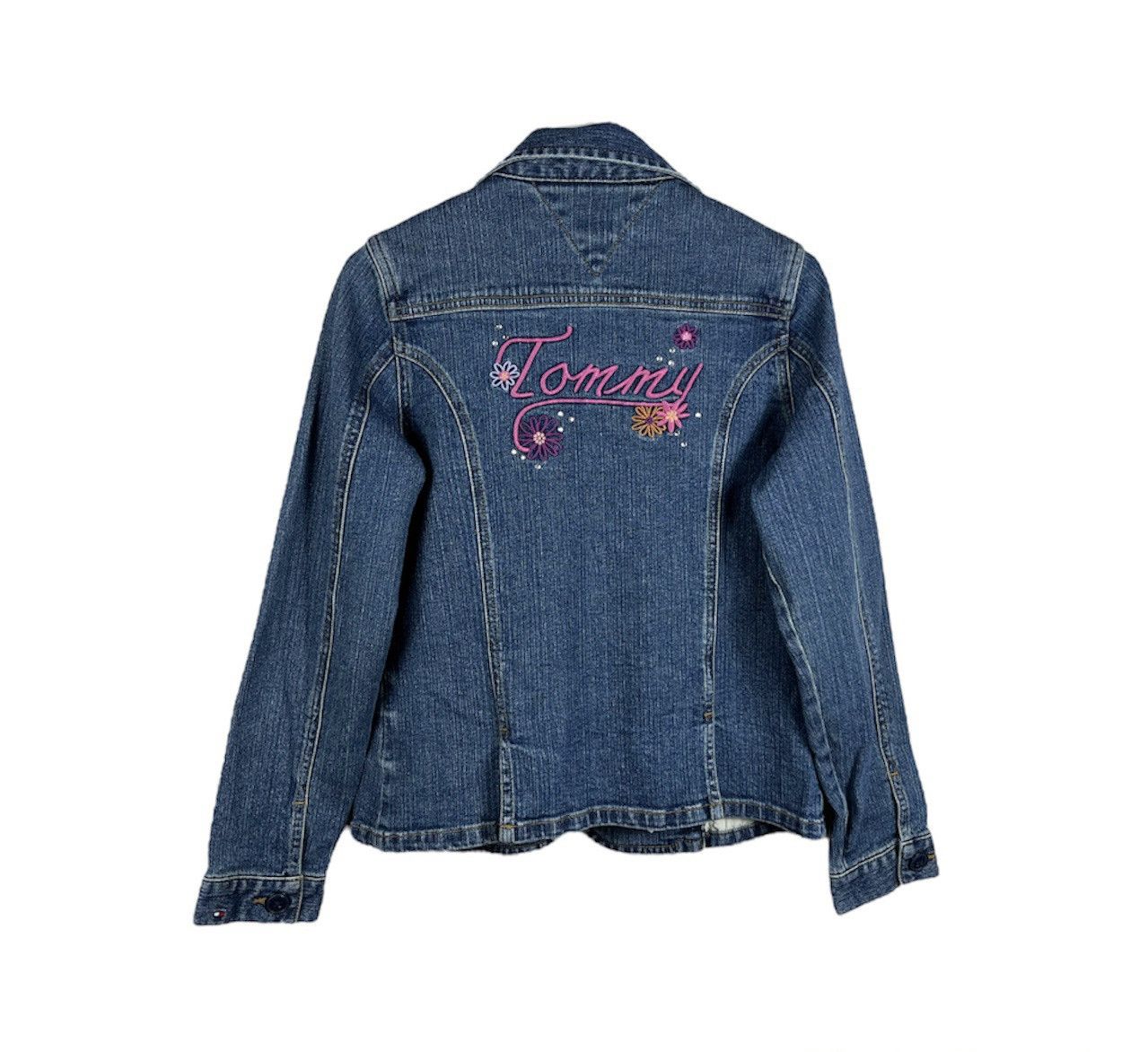 Tommy Hilfiger × Vintage Vintage Tommy Hilfiger y2k denim blazer juicy jacket floral Size L / US 10 / IT 46 - 2 Thumbnail