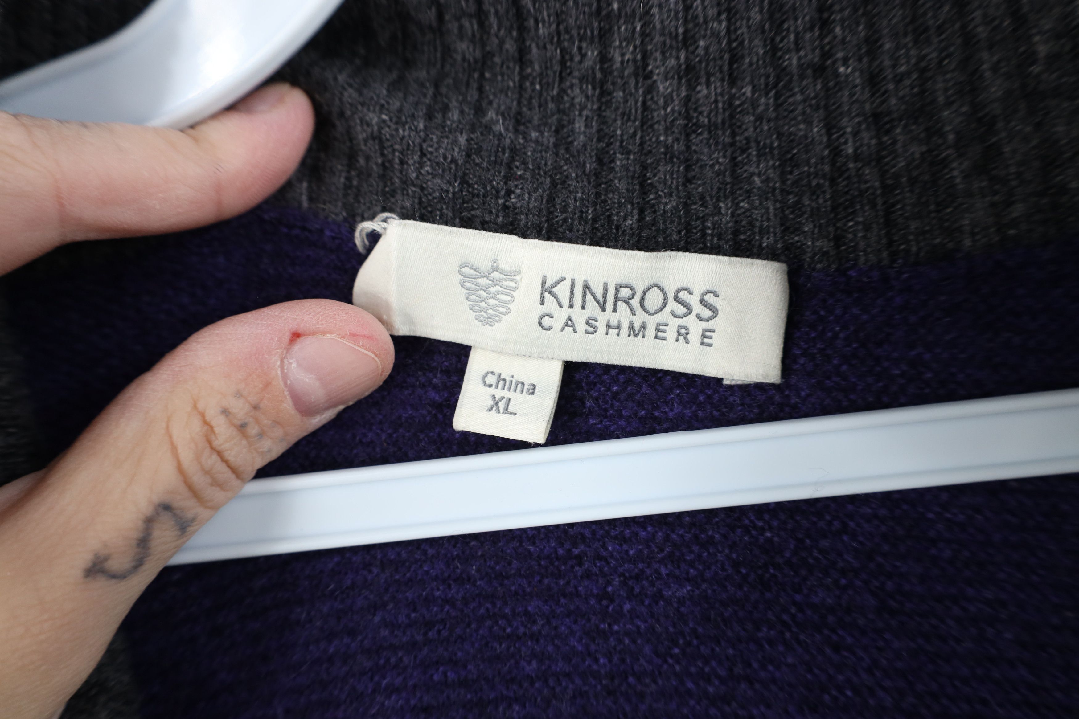 Vintage Vintage Streetwear Cashmere Knit Half Zip Sweater Purple Size US XL / EU 56 / 4 - 8 Thumbnail