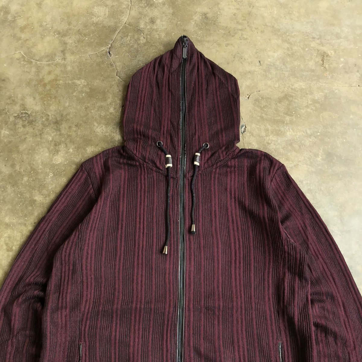 Japanese Brand 2000s Sterny Cord Full Zipper Hoodie Bape Style Red Maroon Size US M / EU 48-50 / 2 - 2 Thumbnail
