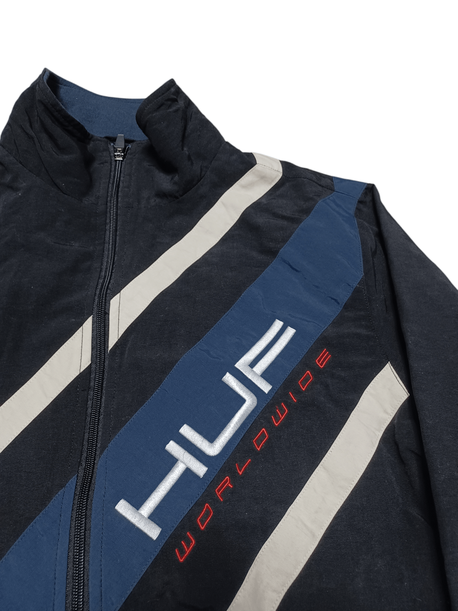 Huf HUF NYLON BIGLOGO DRILL SK8 TRACK JACKET Y2K OPIUM Size US L / EU 52-54 / 3 - 2 Thumbnail