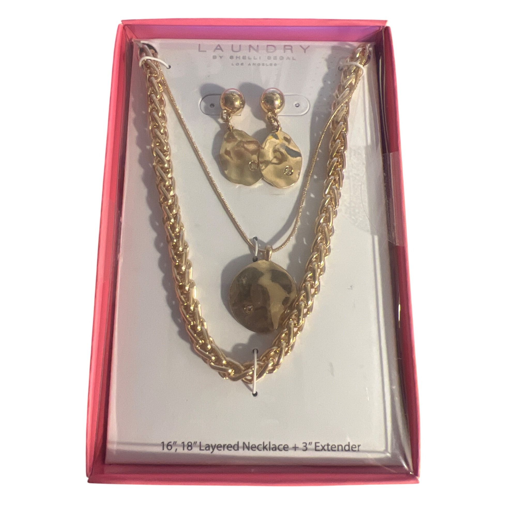 Laundry by Shelli Segal Laundry Shelli Segal Layered Necklace Earrings Set Gold Tone Size ONE SIZE - 1 Thumbnail