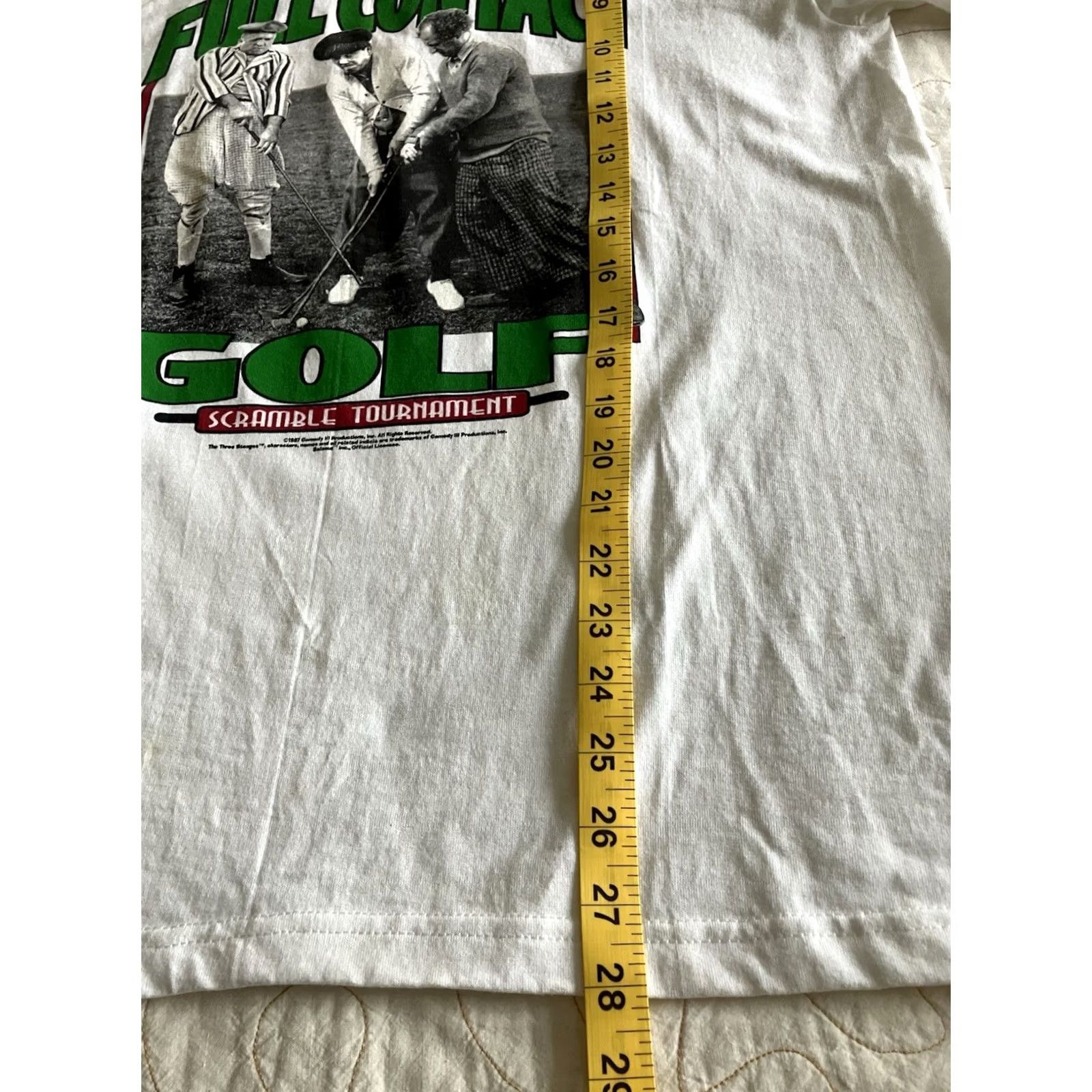Vintage VINTAGE Three Stooges Shirt Large Full Contact Golf Tournament Scramble Comedy 3 90s ‘97 Size US L / EU 52-54 / 3 - 8 Thumbnail