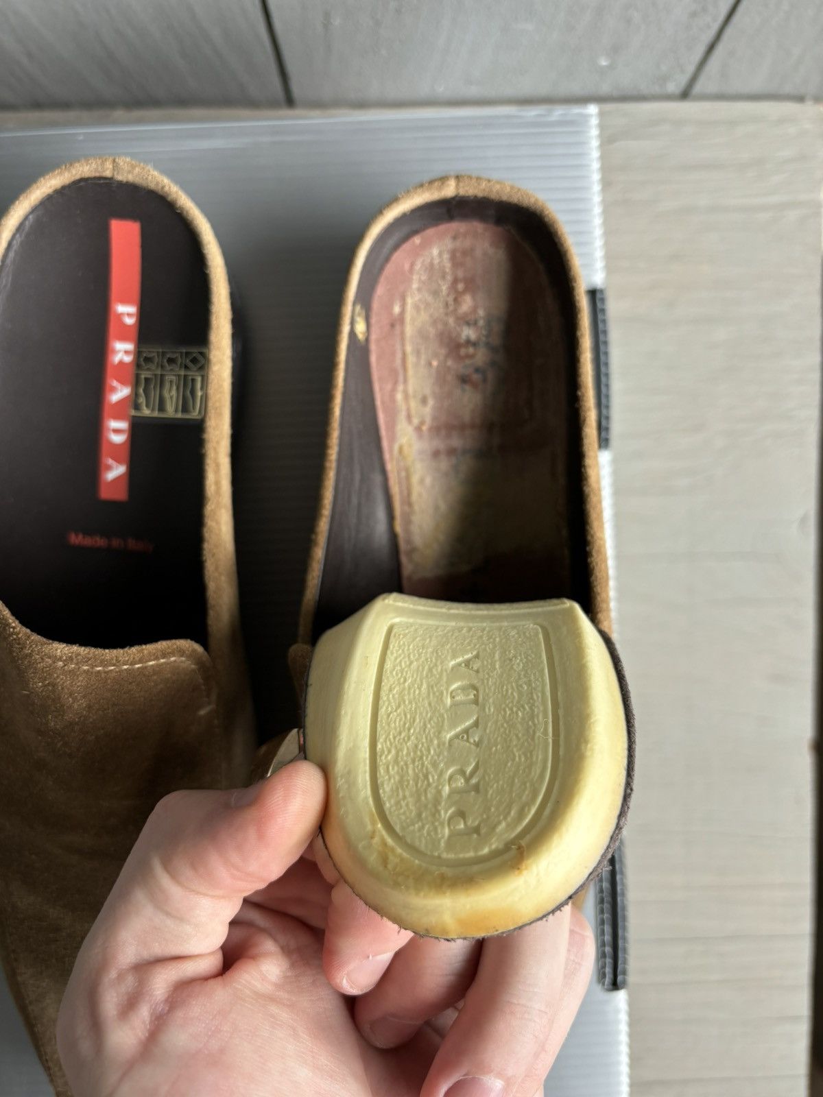 Prada × Vintage 2001 Prada Sport Mules Suede Vintage Square Toe 90s Sneaker Size US 6.5 / IT 36.5 - 7 Thumbnail