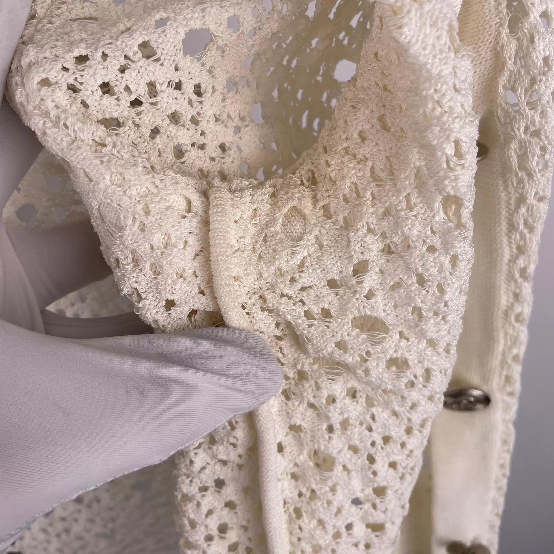 Chanel Chanel White Openwork Jacket Size XS / US 0-2 / IT 36-38 - 8 Thumbnail
