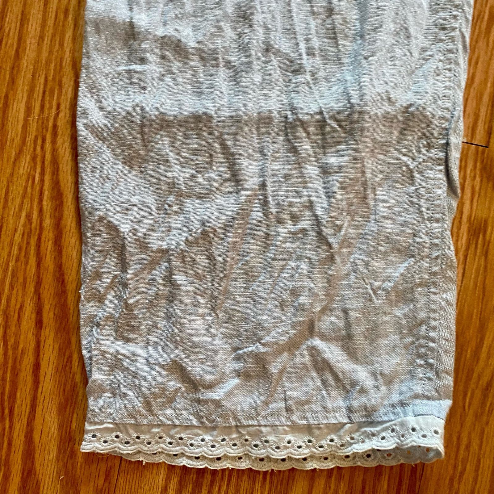 Other Sigrid Olsen SO Blue Cropped Linen Pants Womens Petite Small Size 28" / US 6 / IT 42 - 11 Thumbnail