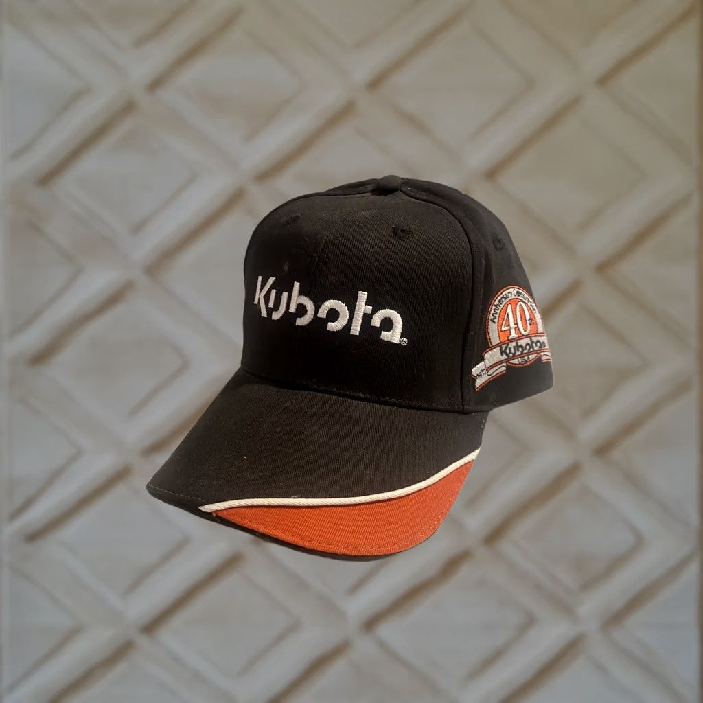 Vintage Kubota Hat Baseball Cap Adjustable Men Black 40th Anniversary Celebration Strapback K Products Hat Size ONE SIZE - 1 Thumbnail