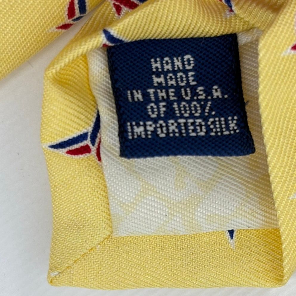 Vineyard Vines Vineyard Vines Mens Neck Tie American Energy Yellow Silk USA Size ONE SIZE - 4 Thumbnail