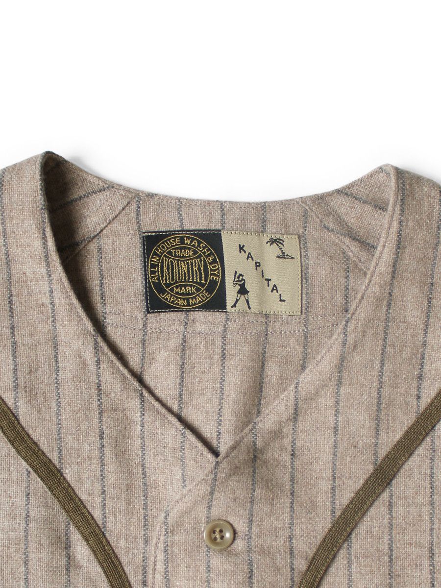 Kapital kapital Wool GREAT WOMEN Baseball Long Sleeve Shirt Size US M / EU 48-50 / 2 - 3 Thumbnail