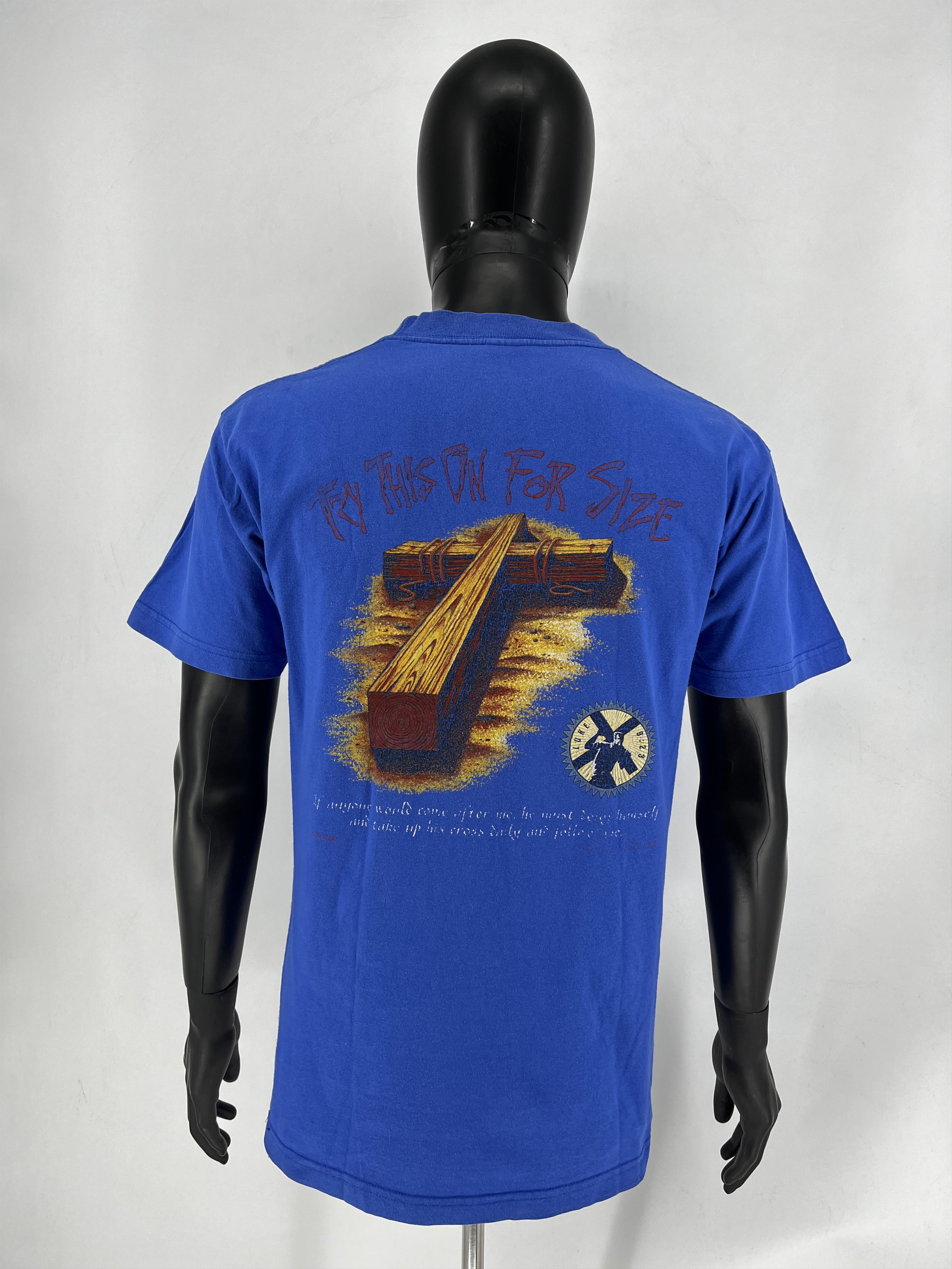 Band Tees Vintage Jesus Christian Try This On For Size T-Shirt Adult L Size US L / EU 52-54 / 3 - 6 Thumbnail