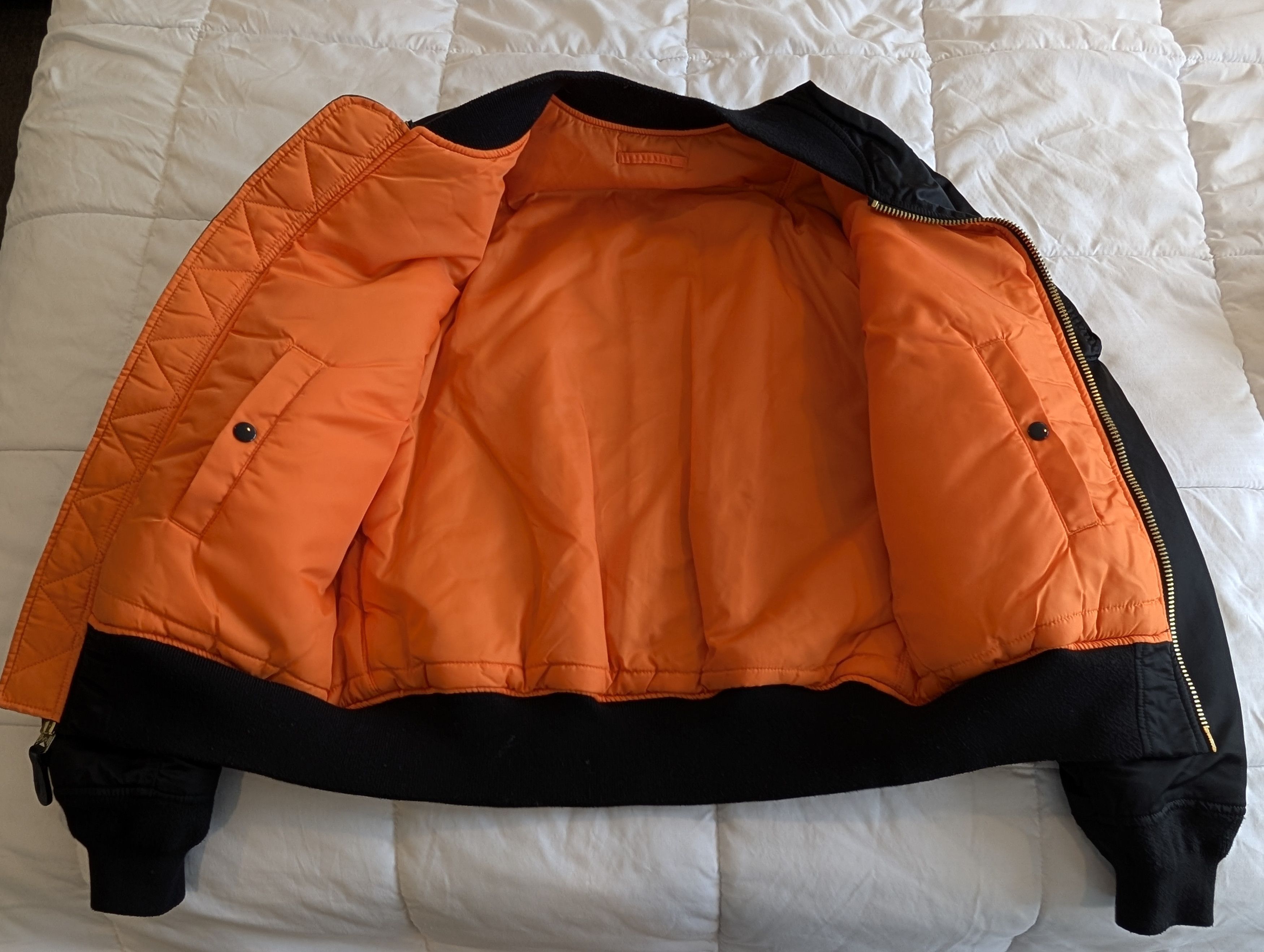 MA-1 Bomber Jacket - black w/ gold hardware