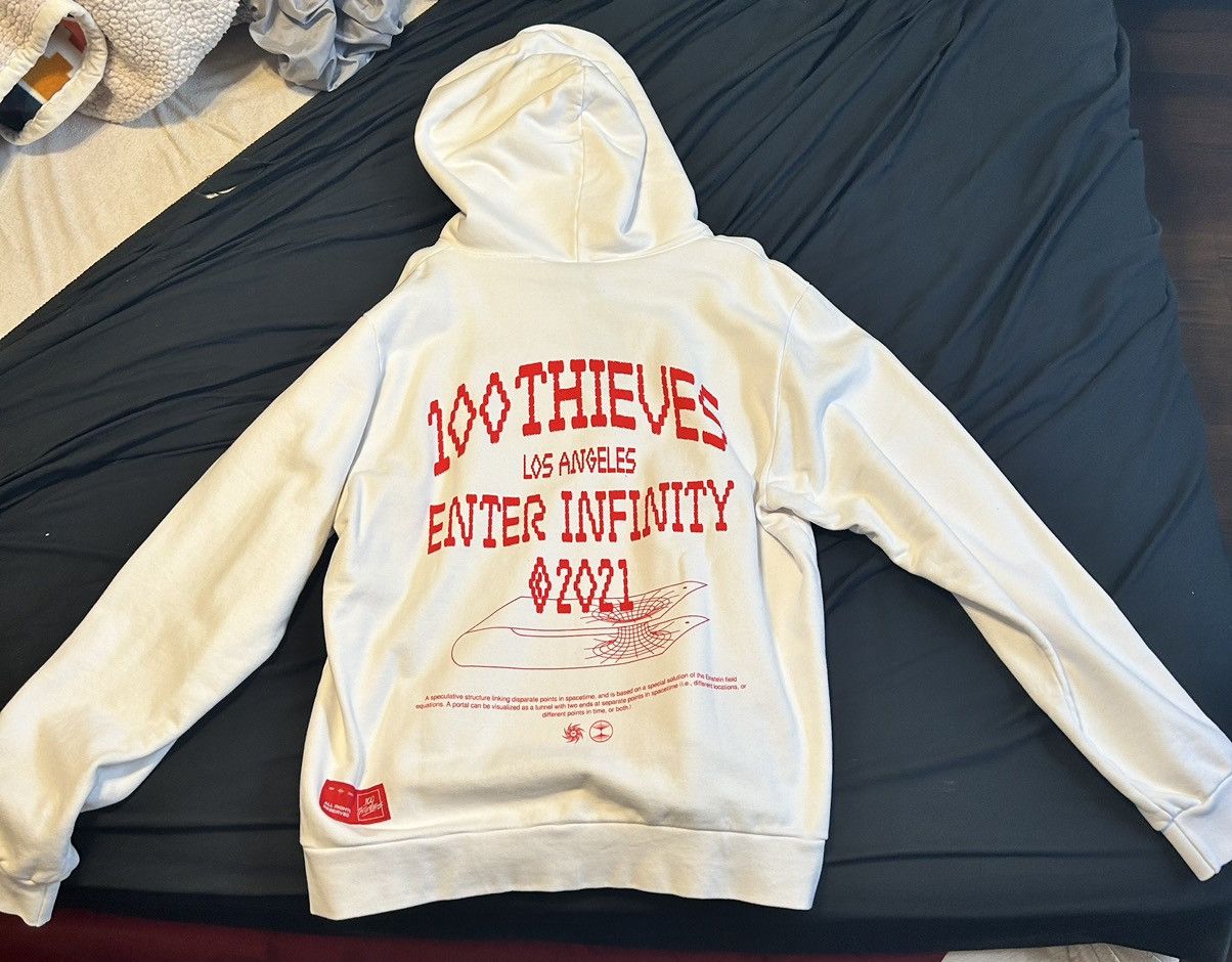 100 Thieves 100 Thieves Enter Infinity White Hoodie Size US XL / EU 56 / 4 - 2 Thumbnail