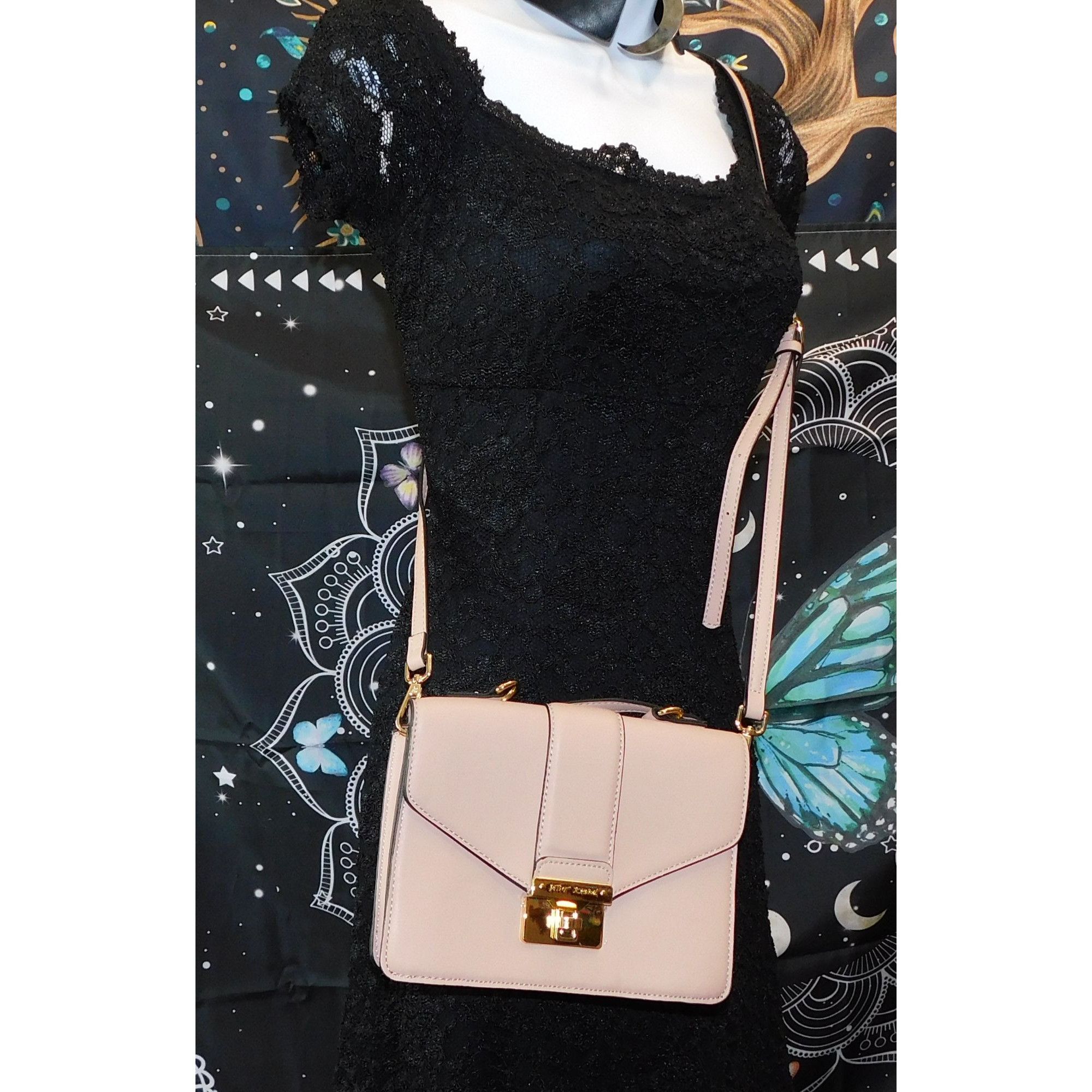 Betsey Johnson Blush Betsey Johnson Crossbody Satchel With Floral Interior Size ONE SIZE - 1 Thumbnail