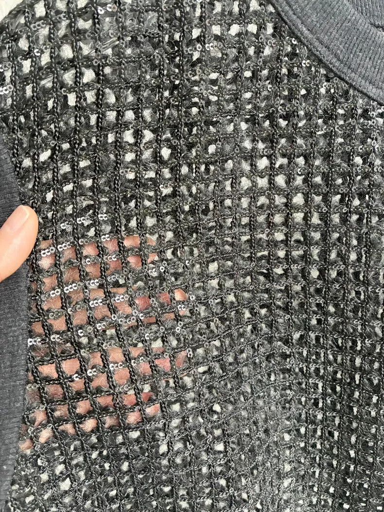 Brunello Cucinelli Brunello Cucinelli Black Cutout Knitted Vest with Beaded E Size S / US 4 / IT 40 - 5 Thumbnail