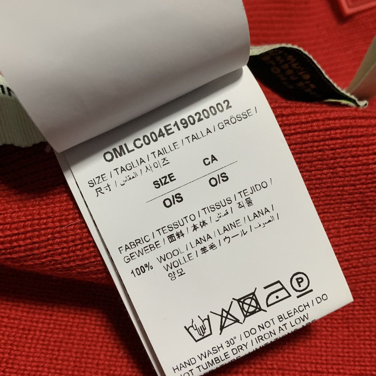 Off-White Off White Beanie Patch Red 'Warm' Virgil Abloh Hat Size ONE SIZE - 7 Thumbnail