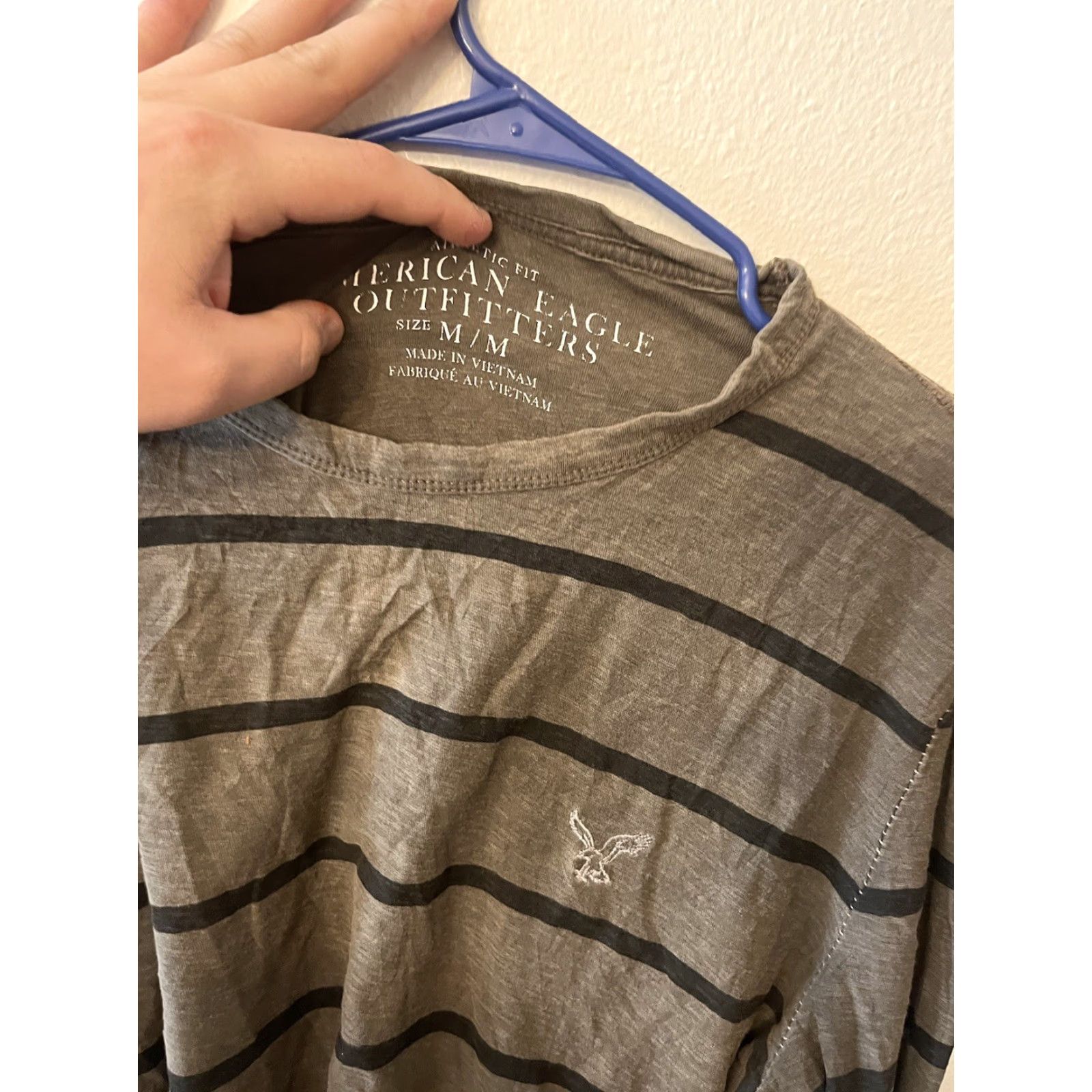 American Eagle Outfitters VINTAGE AMERICAN EAGLE Shirt Men Brown Striped Long Sleeve Medium Crew Neck AMERICAN EAGLE Outfitters Mens M Cotton All Seasons 90s Theme Size US M / EU 48-50 / 2 - 2 Thumbnail