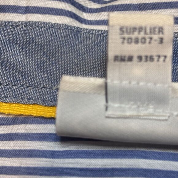 St. Johns Bay St. John's Bay Women Button Up Spring Shirt Blue Striped M Size M / US 6-8 / IT 42-44 - 9 Thumbnail