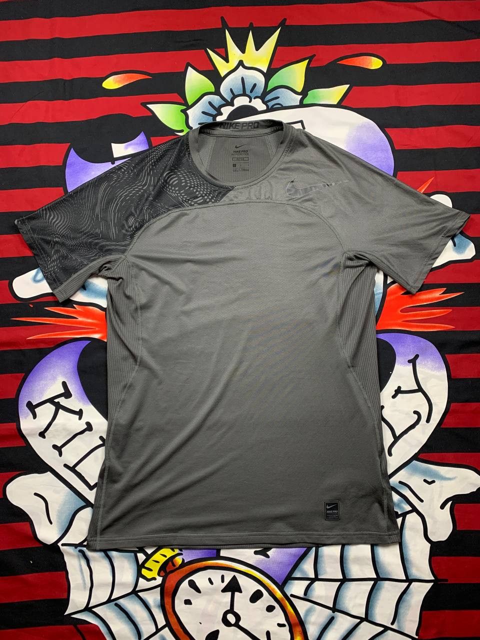 Nike Nike Pro Combat compression training tshirt gray Size L Size US L / EU 52-54 / 3 - 1 Thumbnail