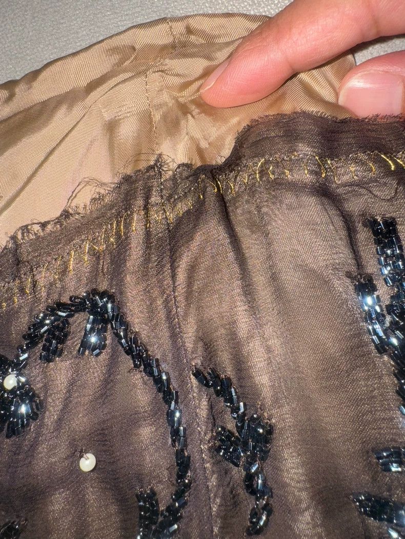 Dries Van Noten DRIES VAN NOTEN size:36 Brown out-of-print show style bead Size 35" - 7 Thumbnail