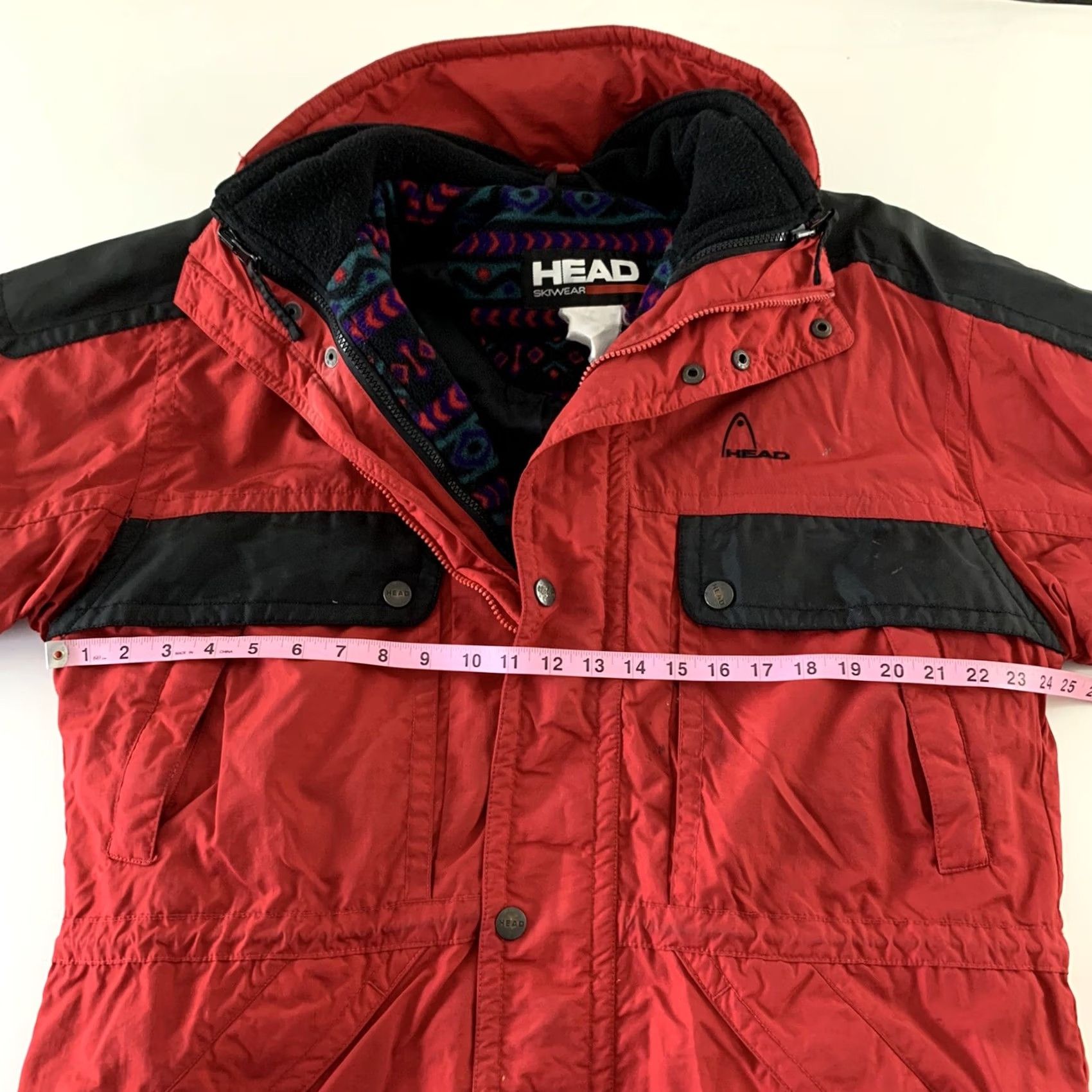 Vintage VTG HEAD 3-in-1 Ski Jacket Mens M Red Shell Aztec Fleece Jacket Size US M / EU 48-50 / 2 - 6 Thumbnail
