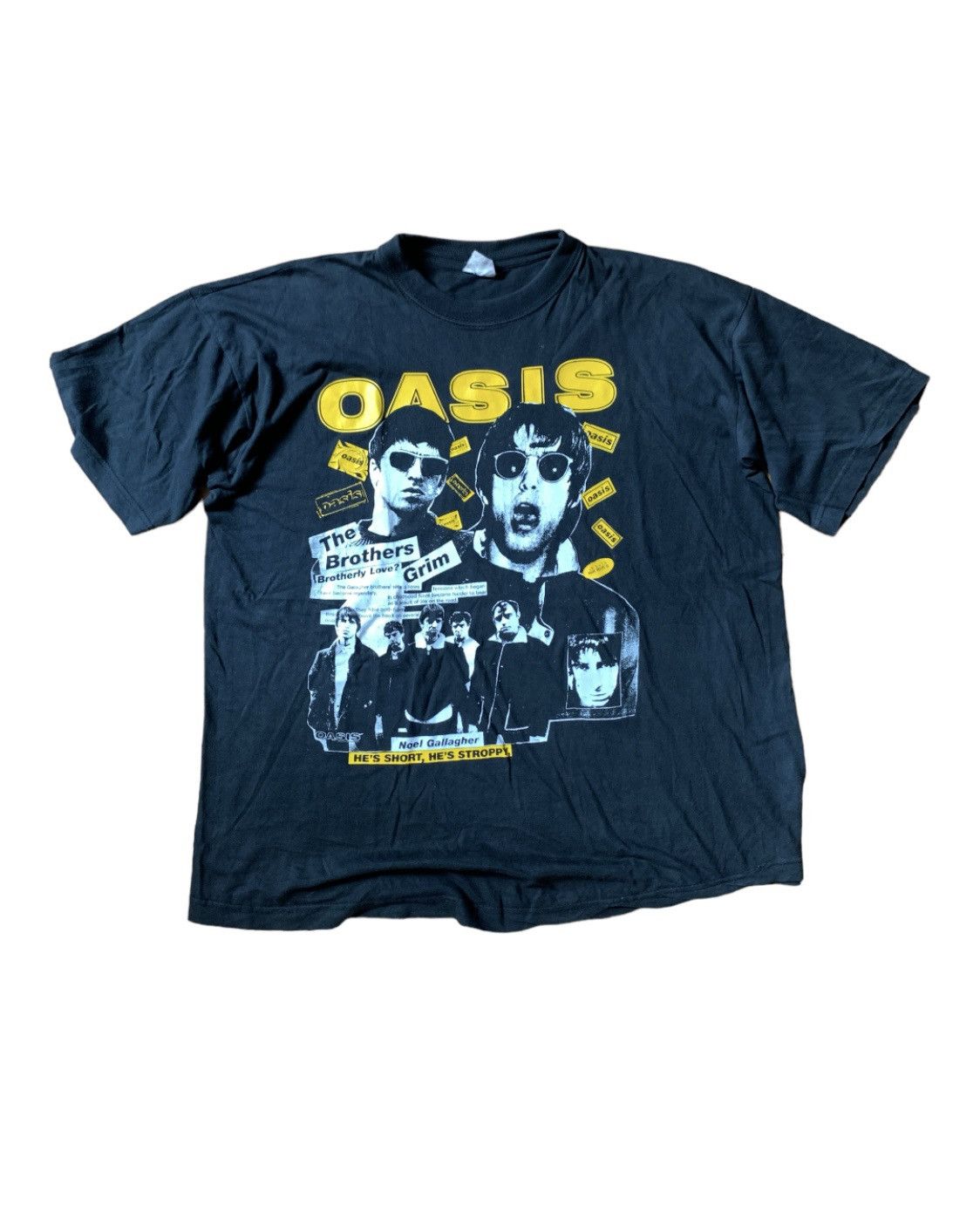 image of Band Tees x Rock Tees Oasis 90’S in Black, Men's (Size XL)