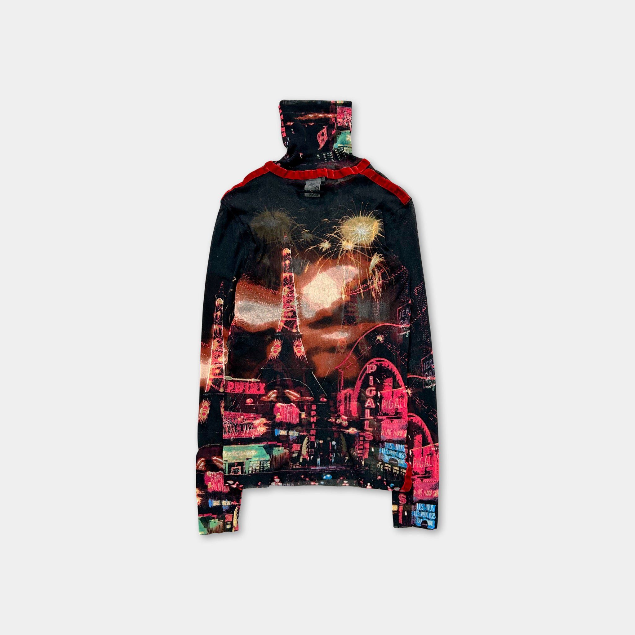 Jean Paul Gaultier Jean Paul Gaultier "Pigalle" Paris Lights Mesh Graphic Longs Size US M / EU 48-50 / 2 - 6 Thumbnail