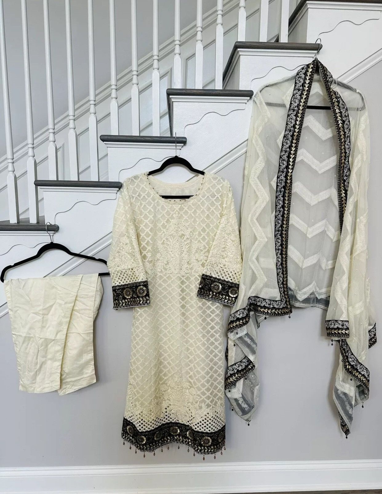 Other Designer Tawakkal Pakistani Heavy 3pc Party Wear wedding Size L / US 10 / IT 46 - 1 Thumbnail