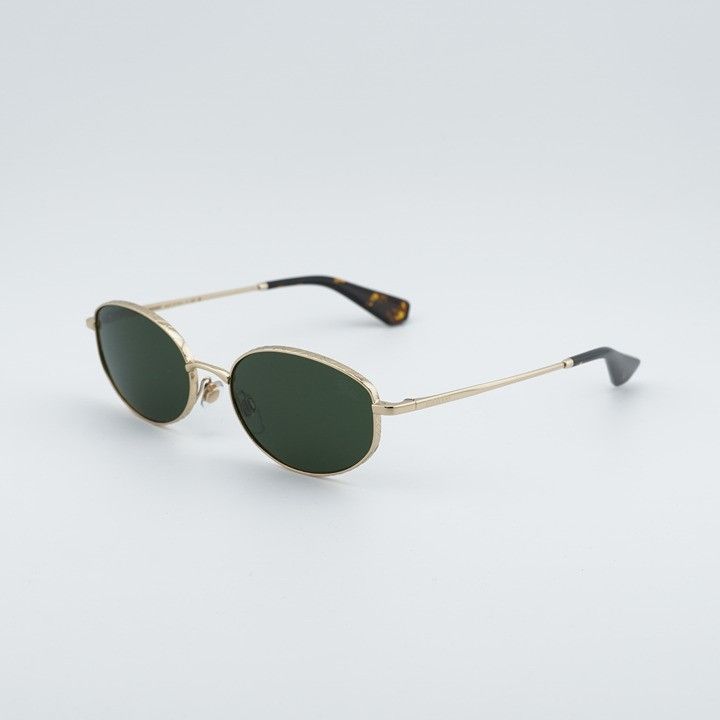 Burberry Burberry BE3169 110971 Sunglasses Gold Oval Frame, Green Size ONE SIZE - 1 Thumbnail