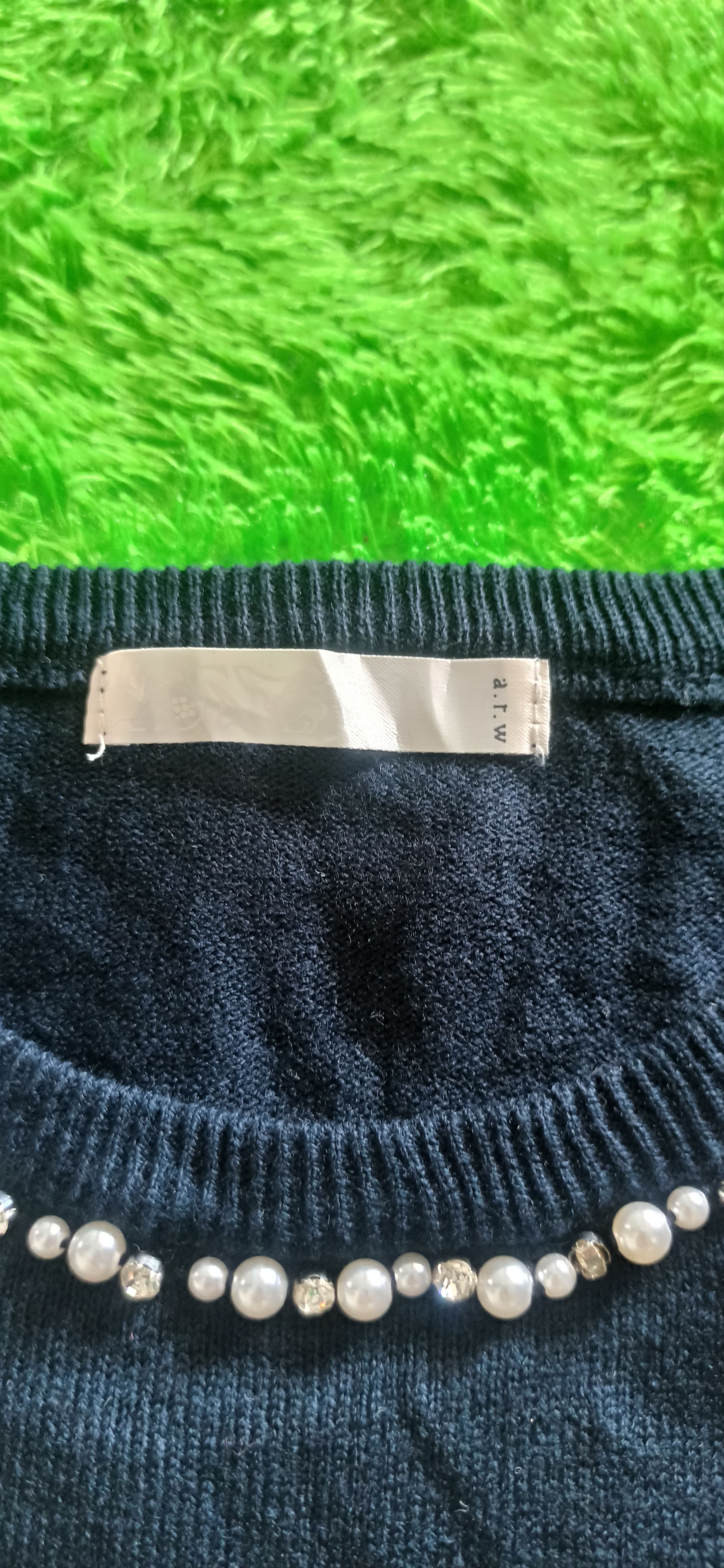 Homespun Knitwear × Japanese Brand A.R.W Navy L'Etoile Knitwear Size S / US 4 / IT 40 - 2 Thumbnail