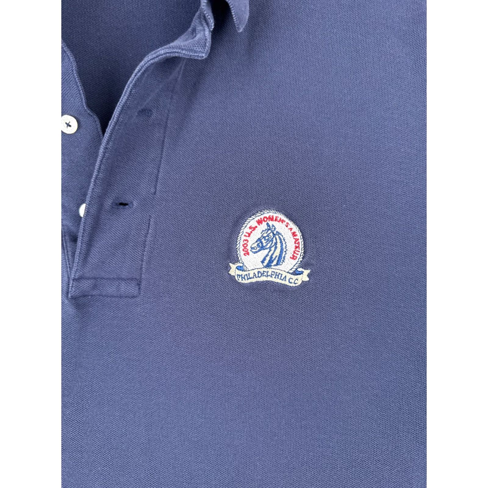 Ralph Lauren VINTAGE Ralph Lauren Polo Shirt Men Medium Blue Slim Fit Golf 2003 Sports Mens Size M / US 6-8 / IT 42-44 - 6 Thumbnail