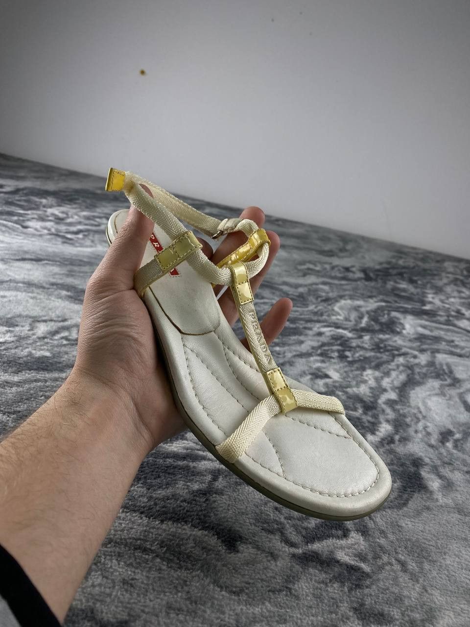 Prada Prada Leather Sandals With Heels Women Size 35 White Size US 5 / IT 35 - 10 Thumbnail