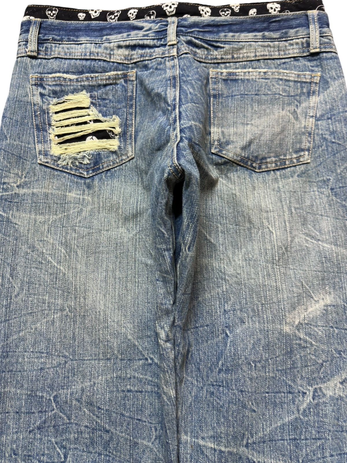 Mastermind Japan Vintage Japanese Brand Double Waist Skull Essence Denim Size US 31 - 6 Thumbnail