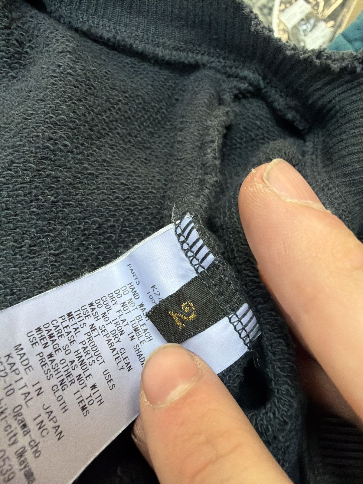 Kapital Kapital jewel studded hooded sweatshirt aged black grey Size US M / EU 48-50 / 2 - 3 Thumbnail