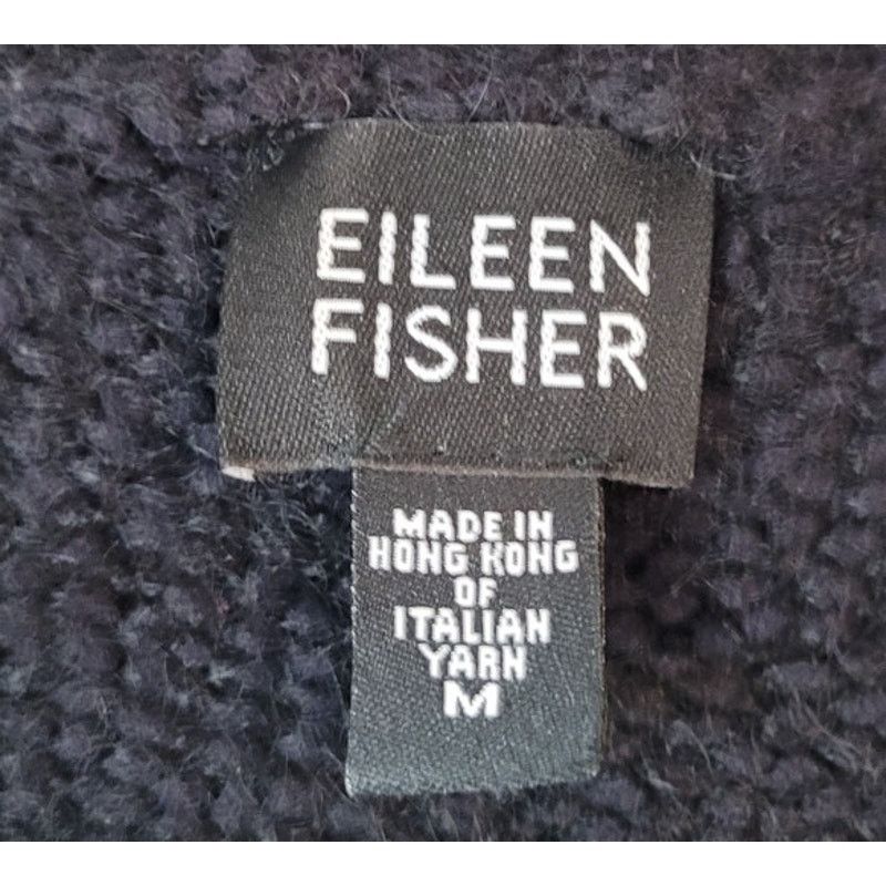 Eileen Fisher Eileen Fisher Wool Mohair Sequin Pullover Sweater – Black M Size M / US 6-8 / IT 42-44 - 4 Thumbnail
