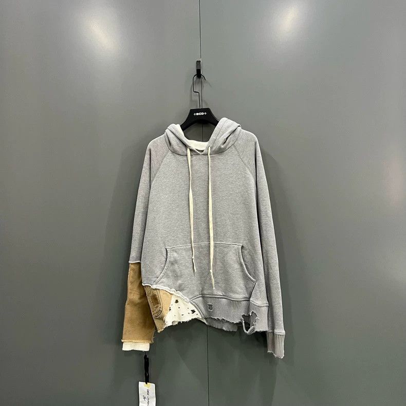Greg Lauren greg lauren size 3 Color blocked patchwork ripped hoodie 2 Size US L / EU 52-54 / 3 - 1 Thumbnail