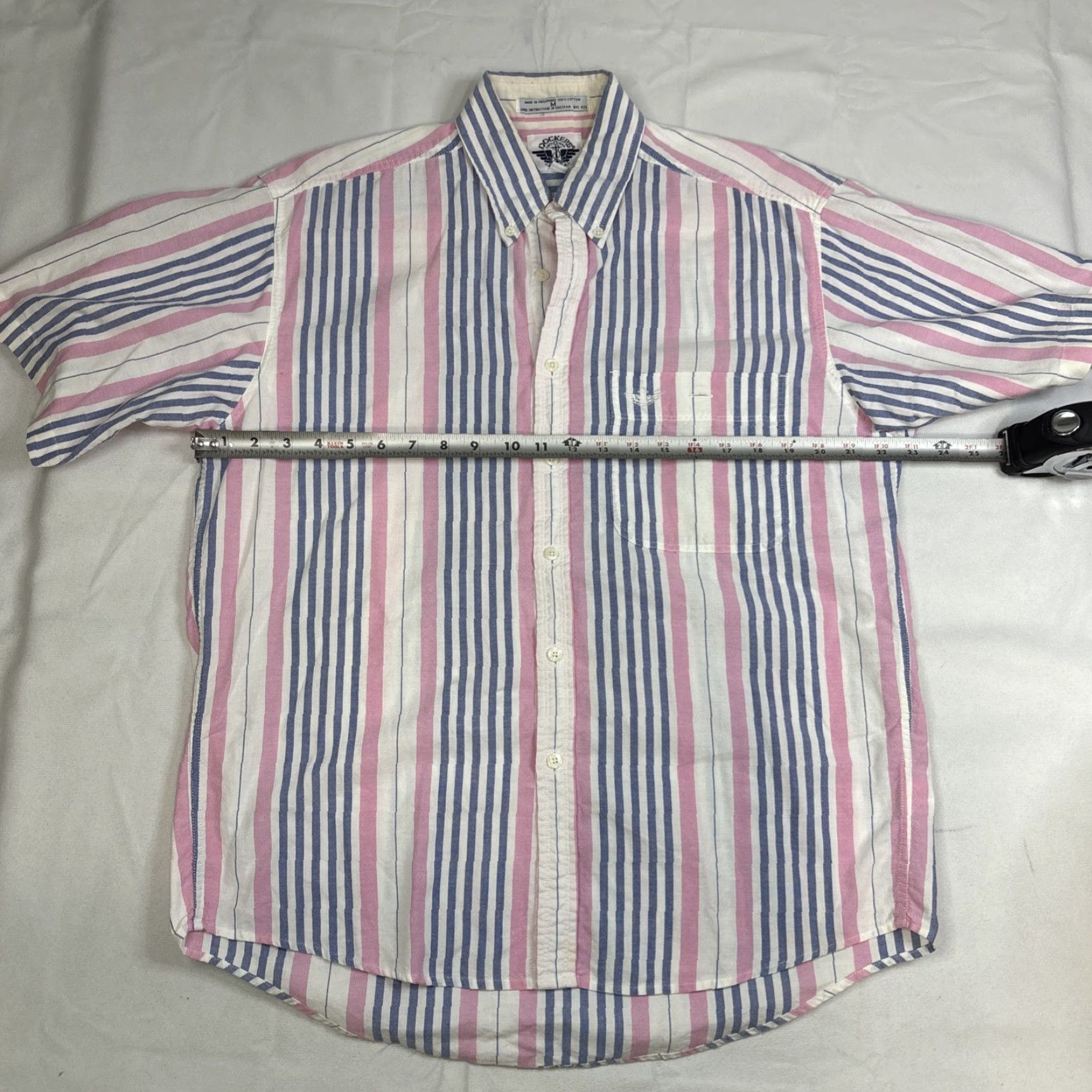 Dockers VINTAGE Dockers Button-Down Shirt Men’s Medium Pink Striped Cotton Size US M / EU 48-50 / 2 - 4 Thumbnail