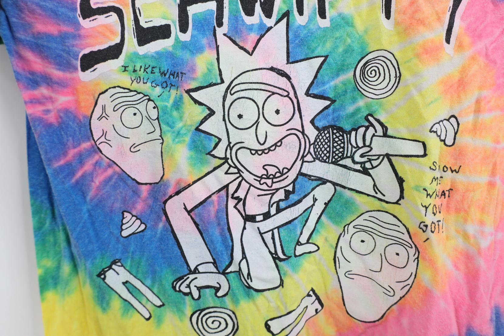 Vintage Y2K Rick and Morty Get Schwifty Tie Dye Short Sleeve T-Shirt Size US S / EU 44-46 / 1 - 6 Thumbnail