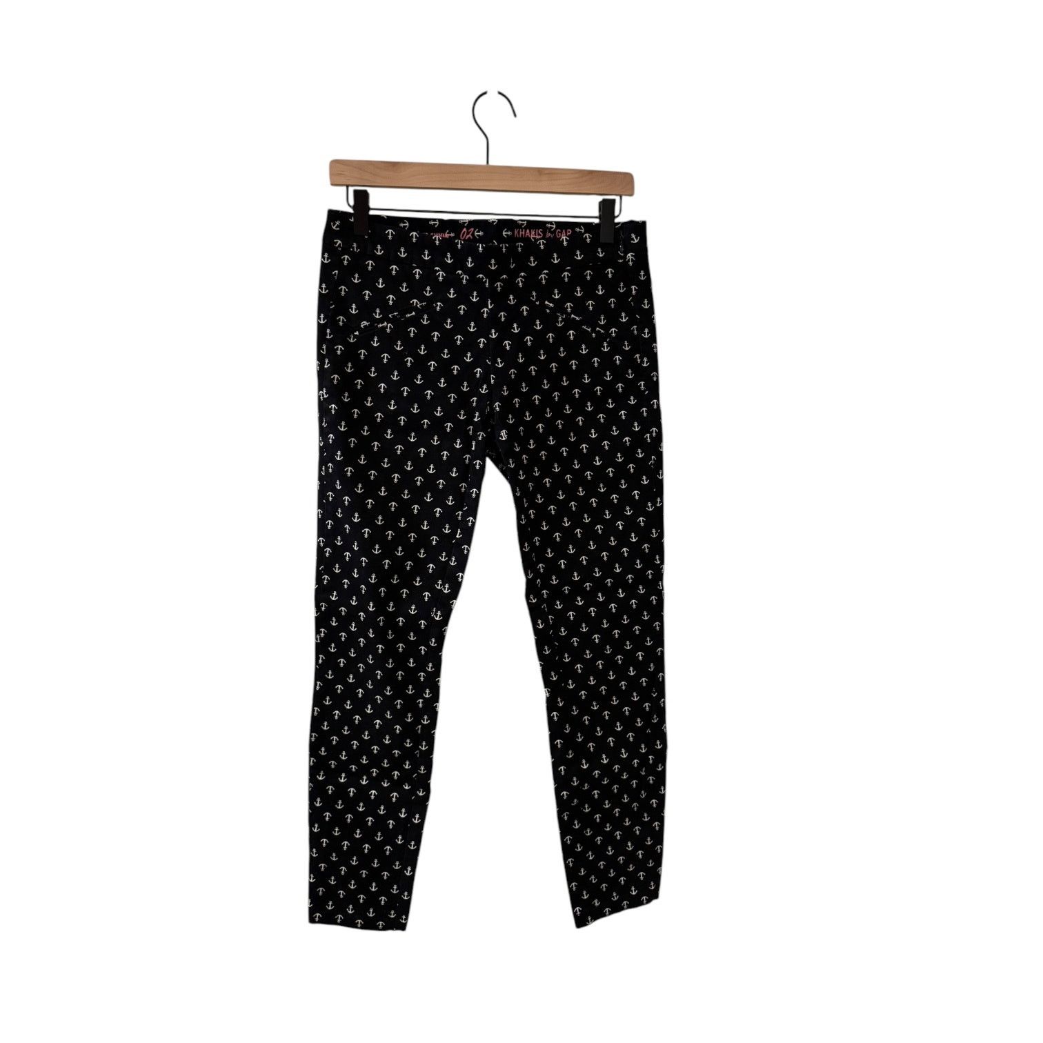 Gap Gap Super Skinny Women’s Black Khakis White Anchors – Size 2 Size 26" / US 2 / IT 38 - 1 Thumbnail